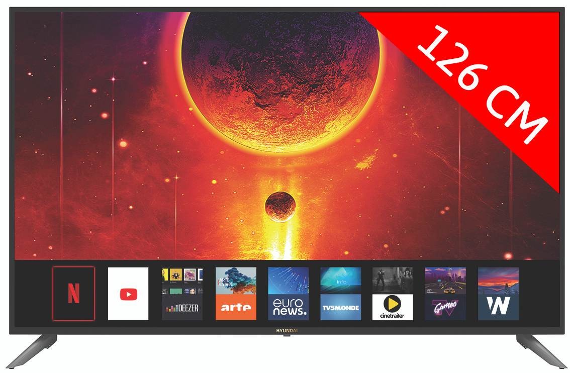 HYUNDAI TV LED 4K 126 cm HY-TVS50UH-002 HYUNDAI TV LED 4K 126 cm HY-TVS50UH-002