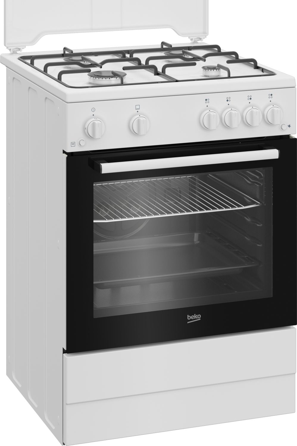 Cuisiniere gaz BEKO 4 Foyers 60 cm Blanc - FBG62121WD