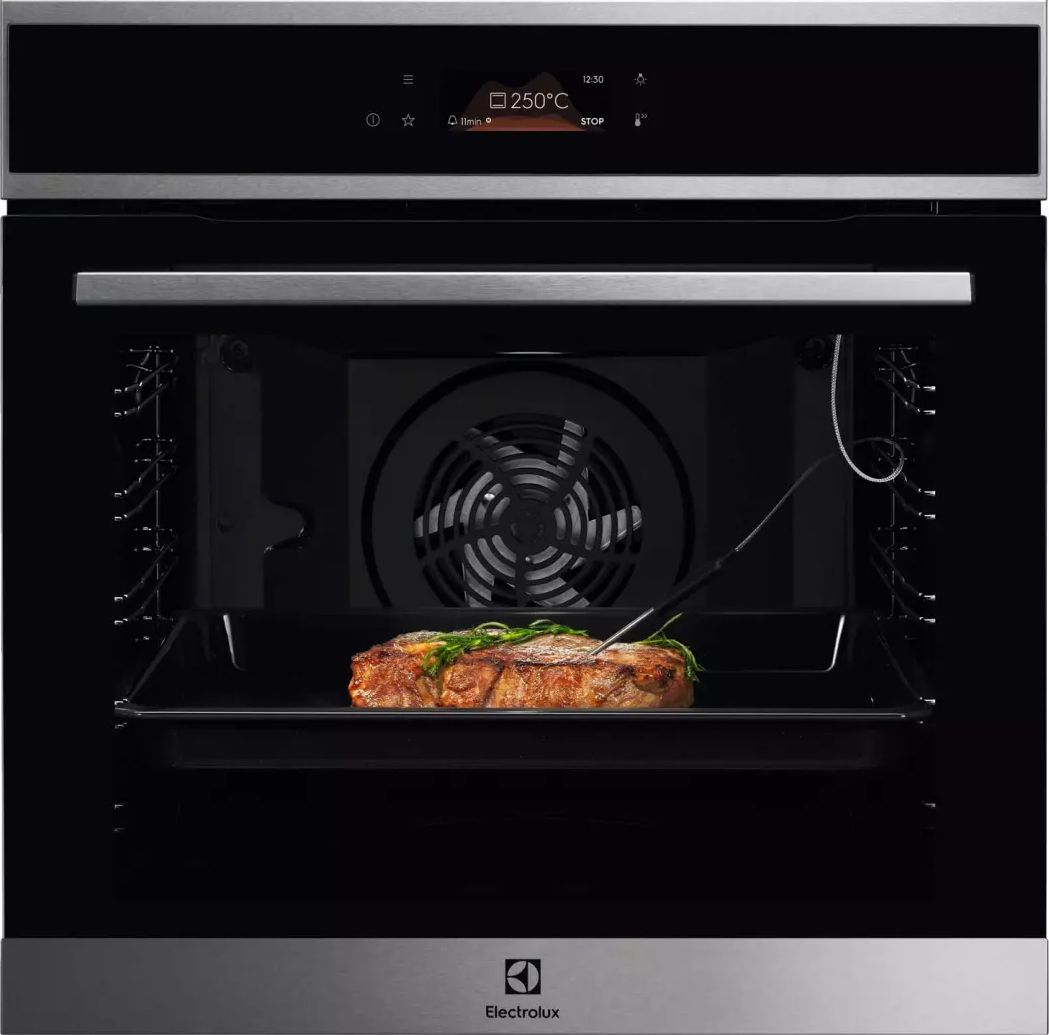 Four encastrable pyrolyse ELECTROLUX Chaleur tournante Sonde de cuisson 72 L Inox EOE7P12X
