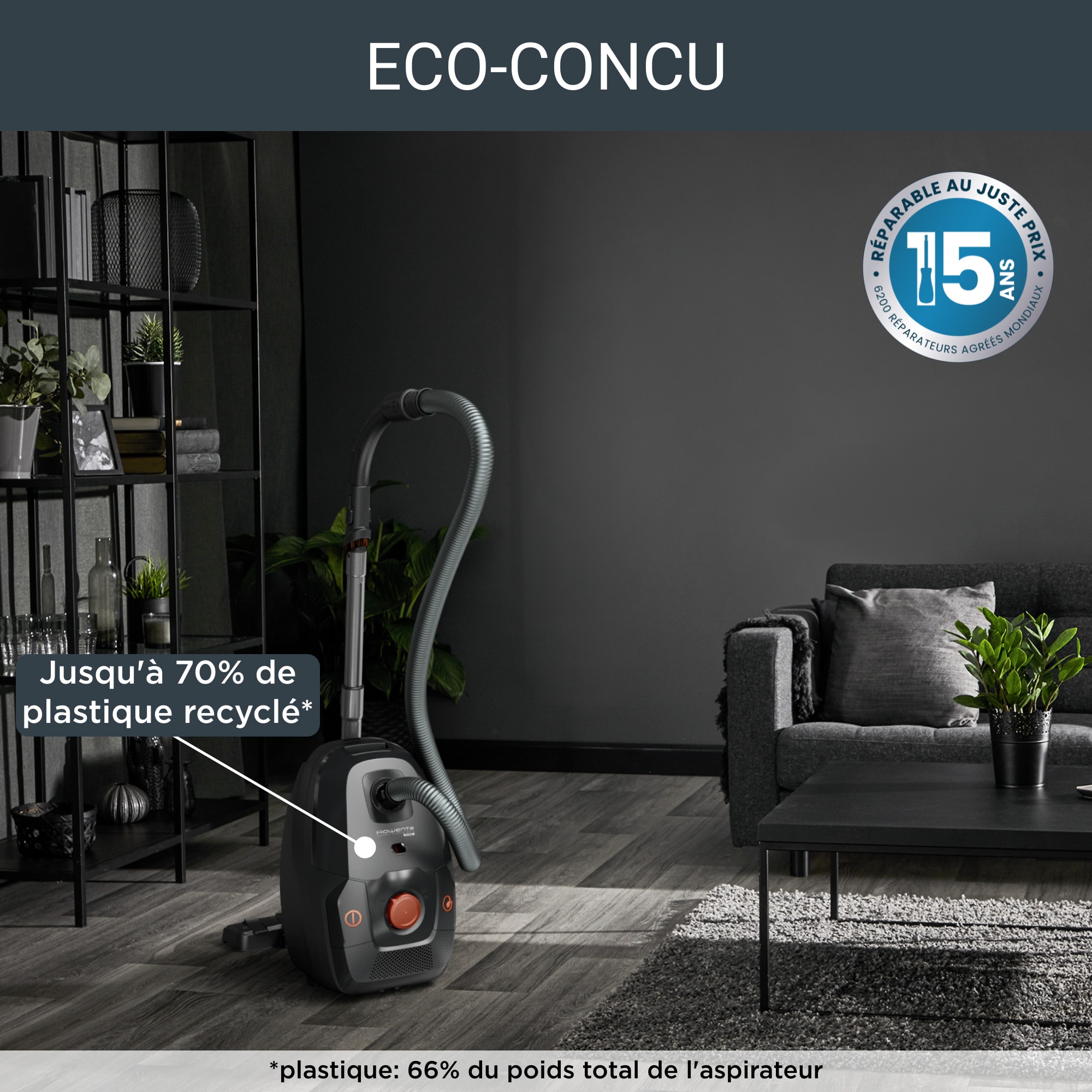 Aspirateur traîneau ROWENTA 900W Noir - RO6164EA