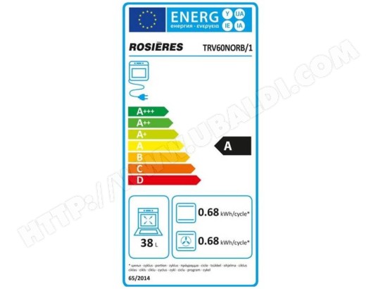 Combiné cuisson - lavage ROSIERES 4 foyers Lave vaisselle 6 couverts Blanc - TRV60NORB/1