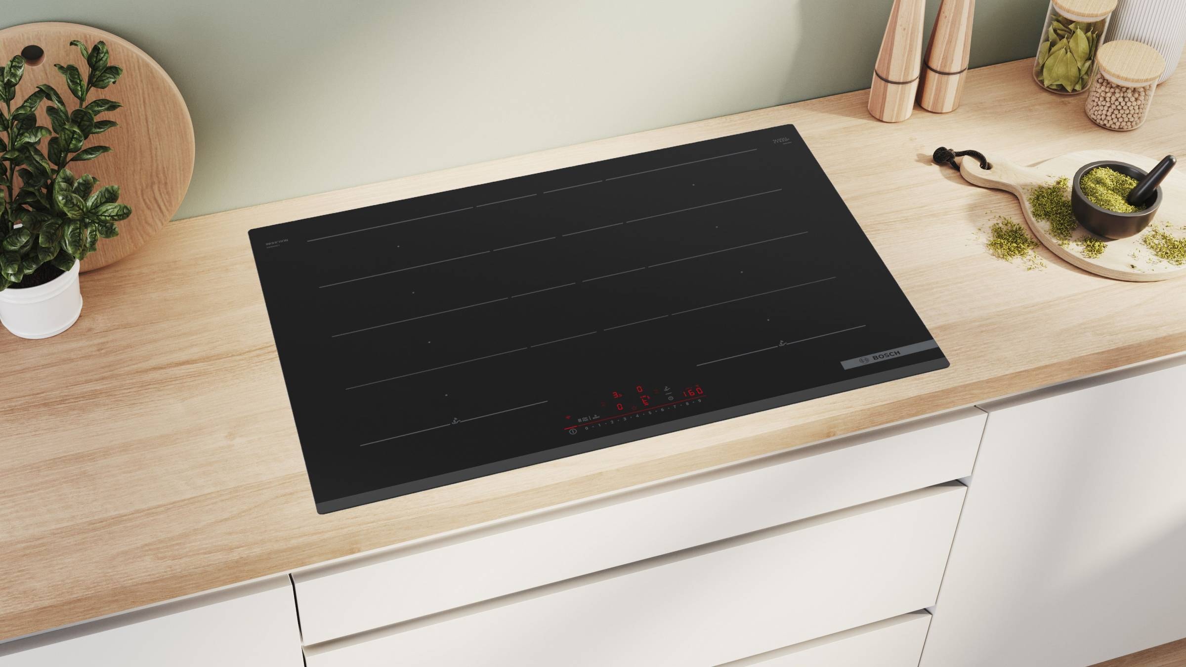 Plaque induction BOSCH 4 foyers 80 cm Noir - PXY83KHC1E
