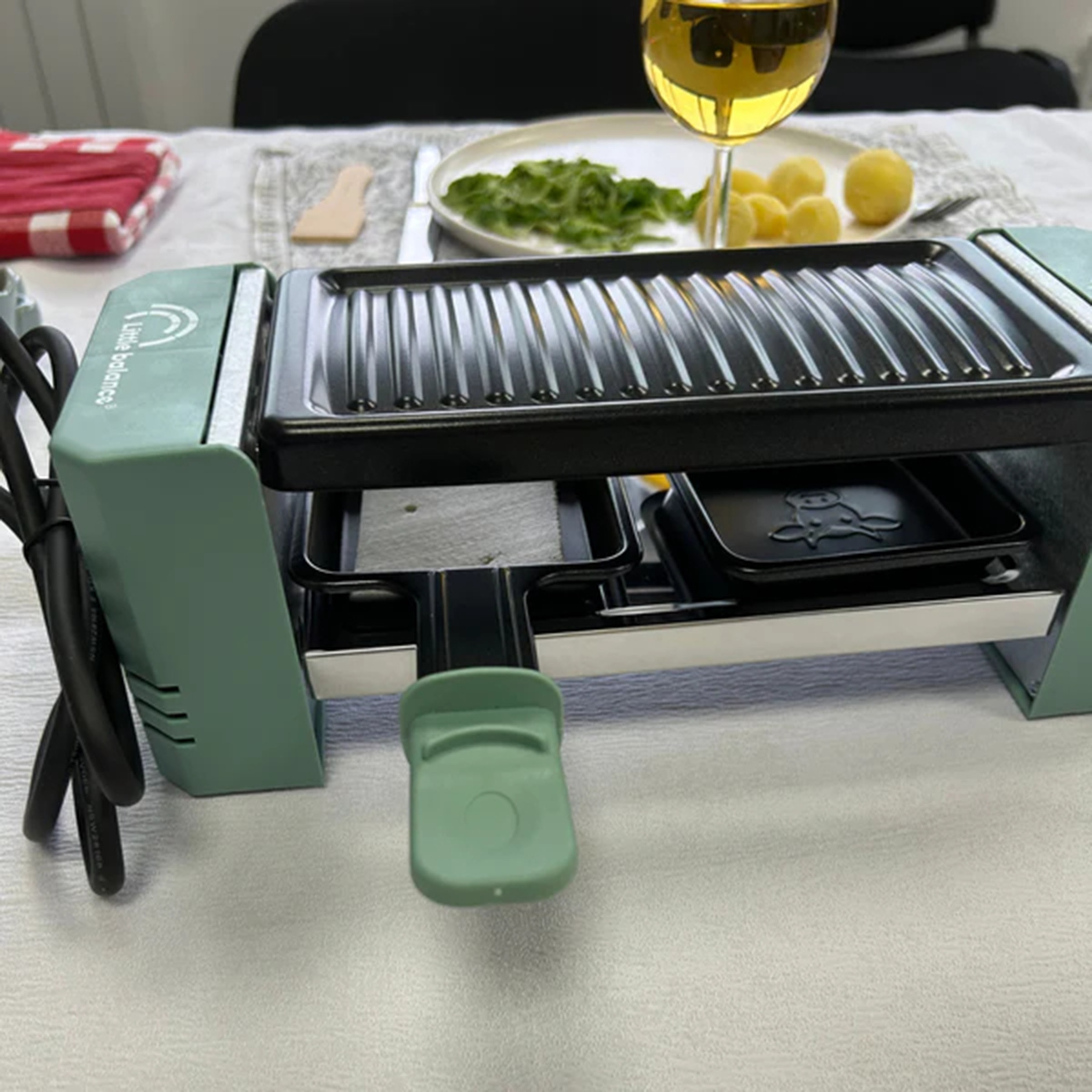 Raclette Multifonction LITTLE BALANCE 2 personnes 320W Vert - 8949