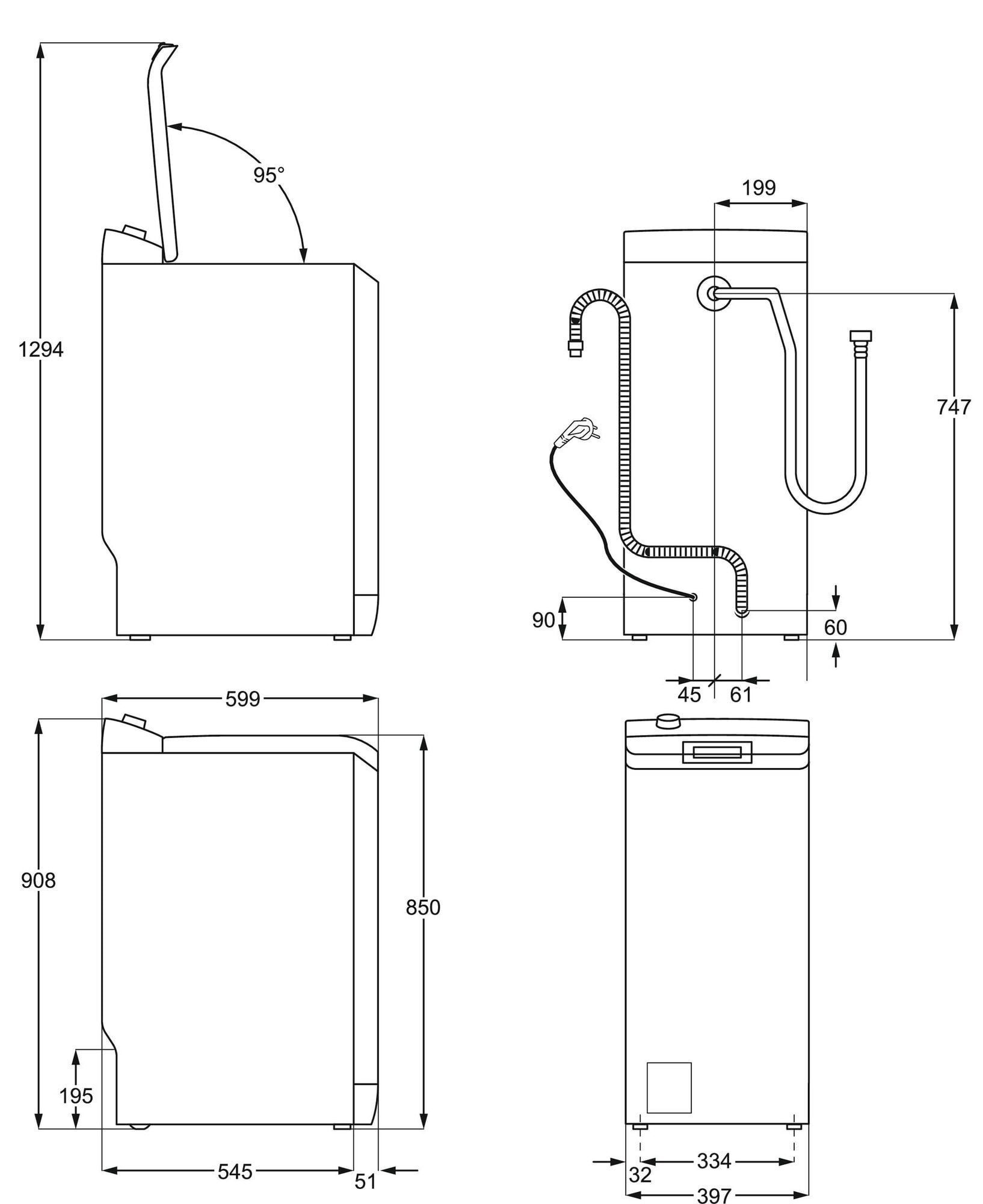 Lave linge Top ELECTROLUX , 1151 trs/mn, 6kg, Blanc - EW6T3164AB Lave linge Top ELECTROLUX , 1151 trs/mn, 6kg, Blanc - EW6T3164AB