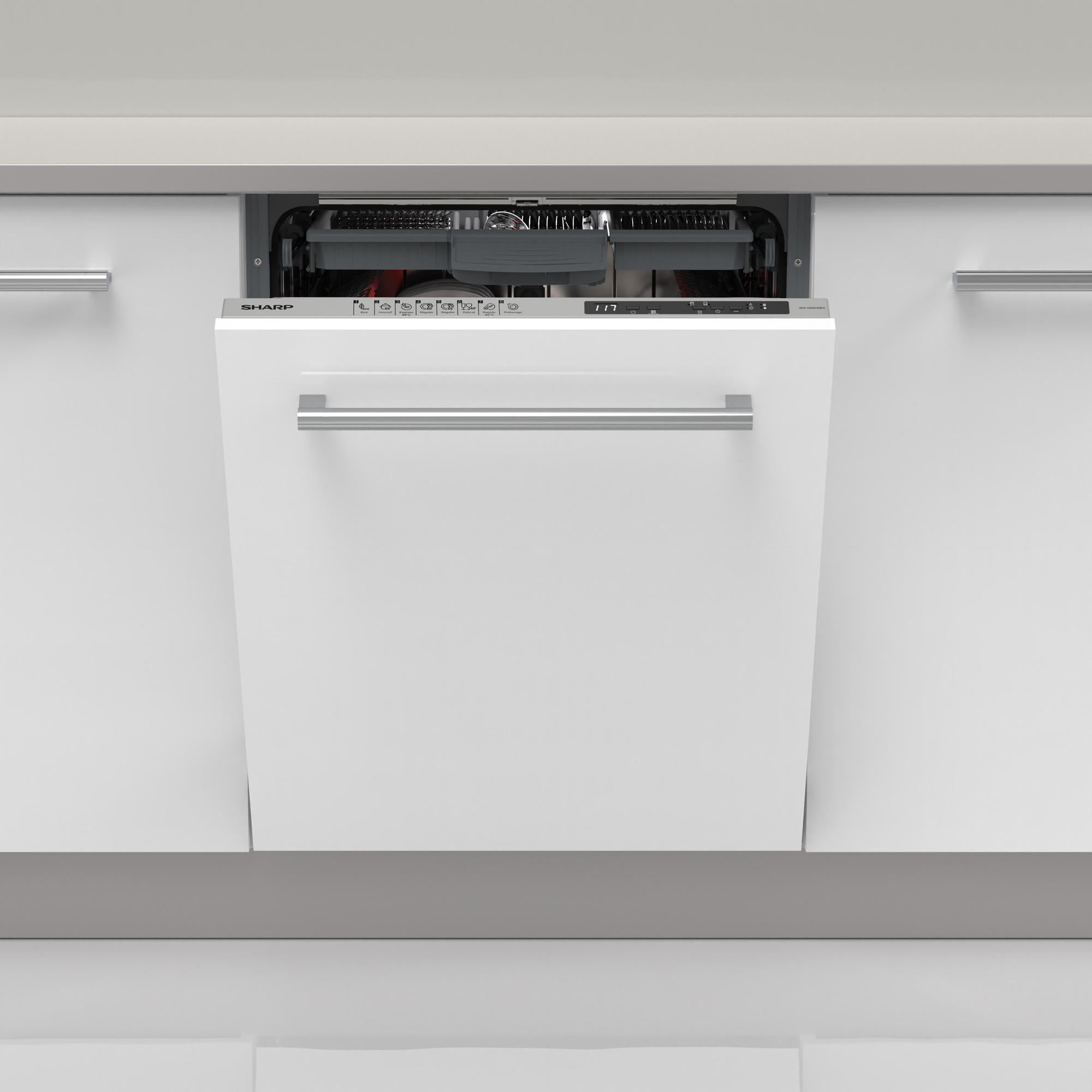 SHARP Lave vaisselle tout integrable 60 cm 15 couverts QWNI22I45EX SHARP Lave vaisselle tout integrable 60 cm 15 couverts QWNI22I45EX