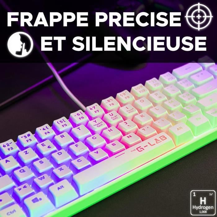 Clavier gamer THE G-LAB RGB - KEYZ-CAESIUMT-W