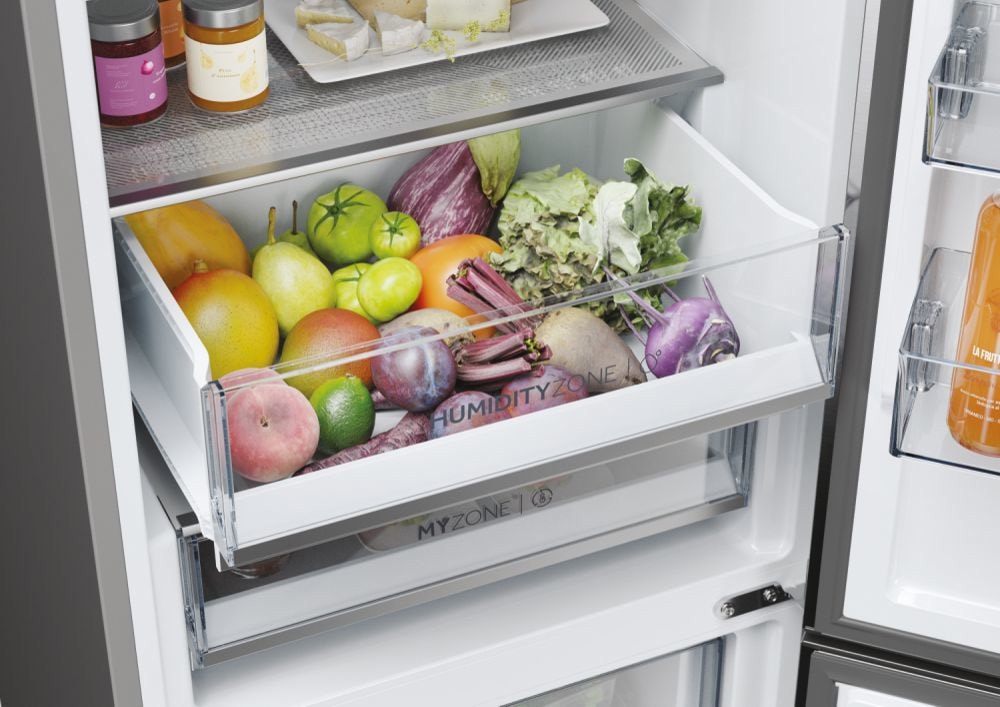 Réfrigérateur congélateur bas HAIER , Froid No Frost, 352L, Gris - HDPW5618DNPK Réfrigérateur congélateur bas HAIER , Froid No Frost, 352L, Gris - HDPW5618DNPK