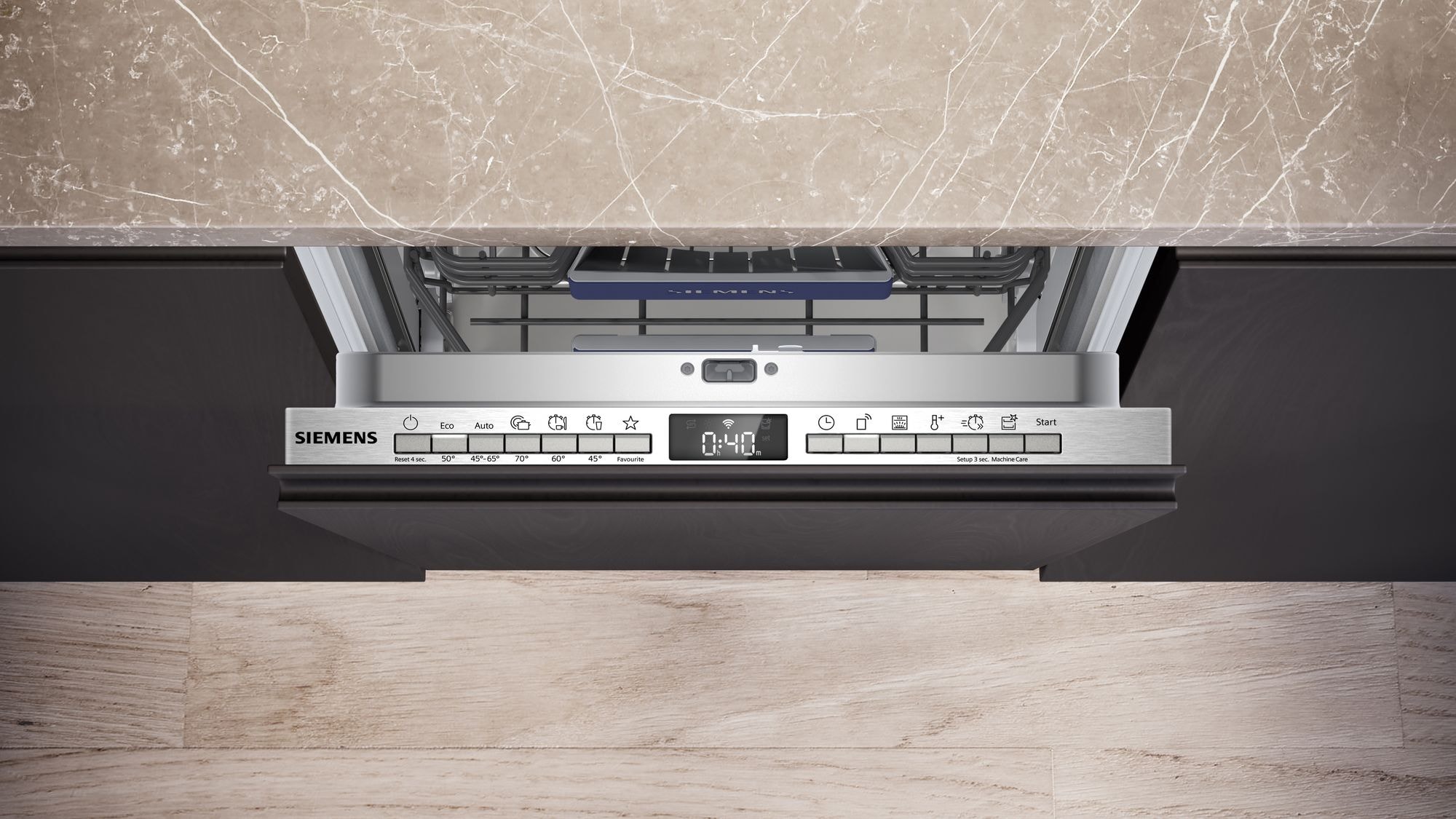 Lave vaisselle tout integrable 45 cm SIEMENS Connecté 10 couverts 44dB - SR63EX25ME