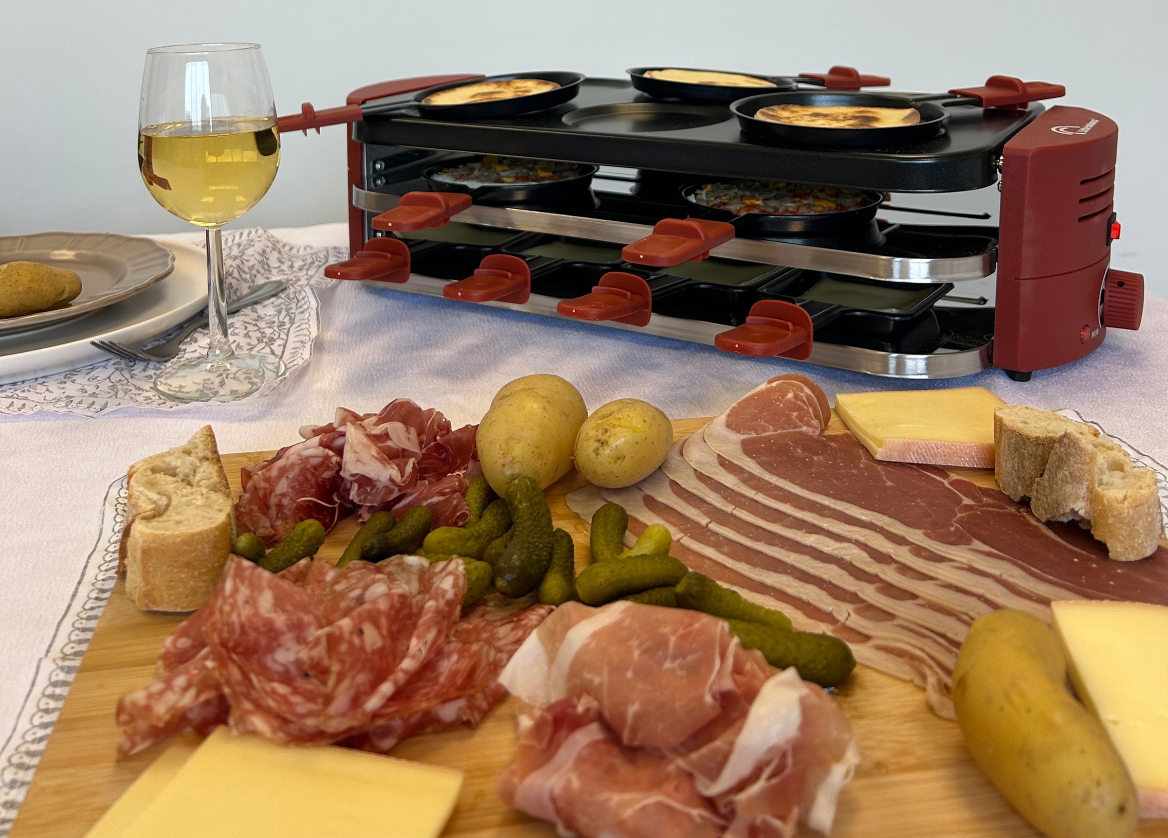 Raclette Multifonction LITTLE BALANCE 8 personnes 1500W Piment - 8952