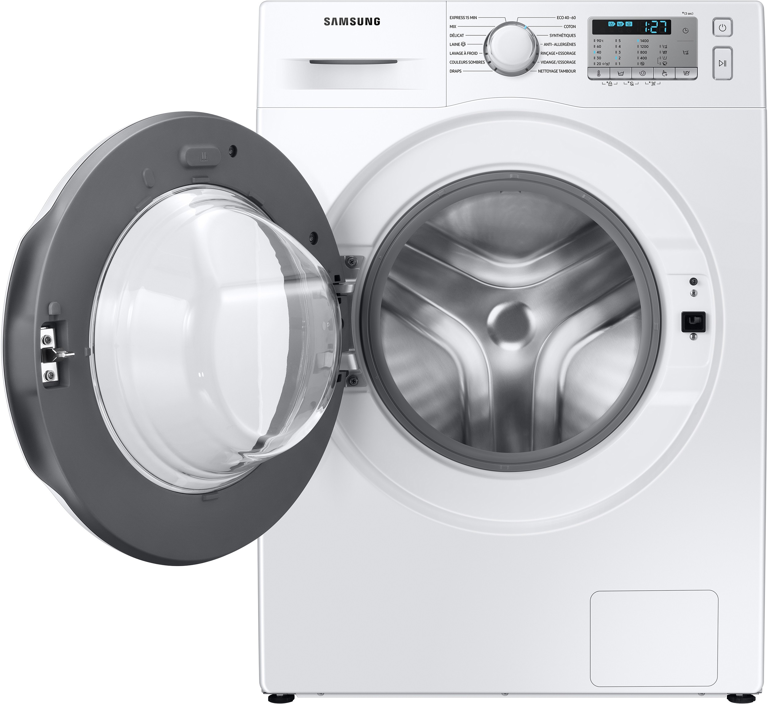 Lave linge Frontal SAMSUNG ecobubble 8kg Blanc - WW80TA046THEF