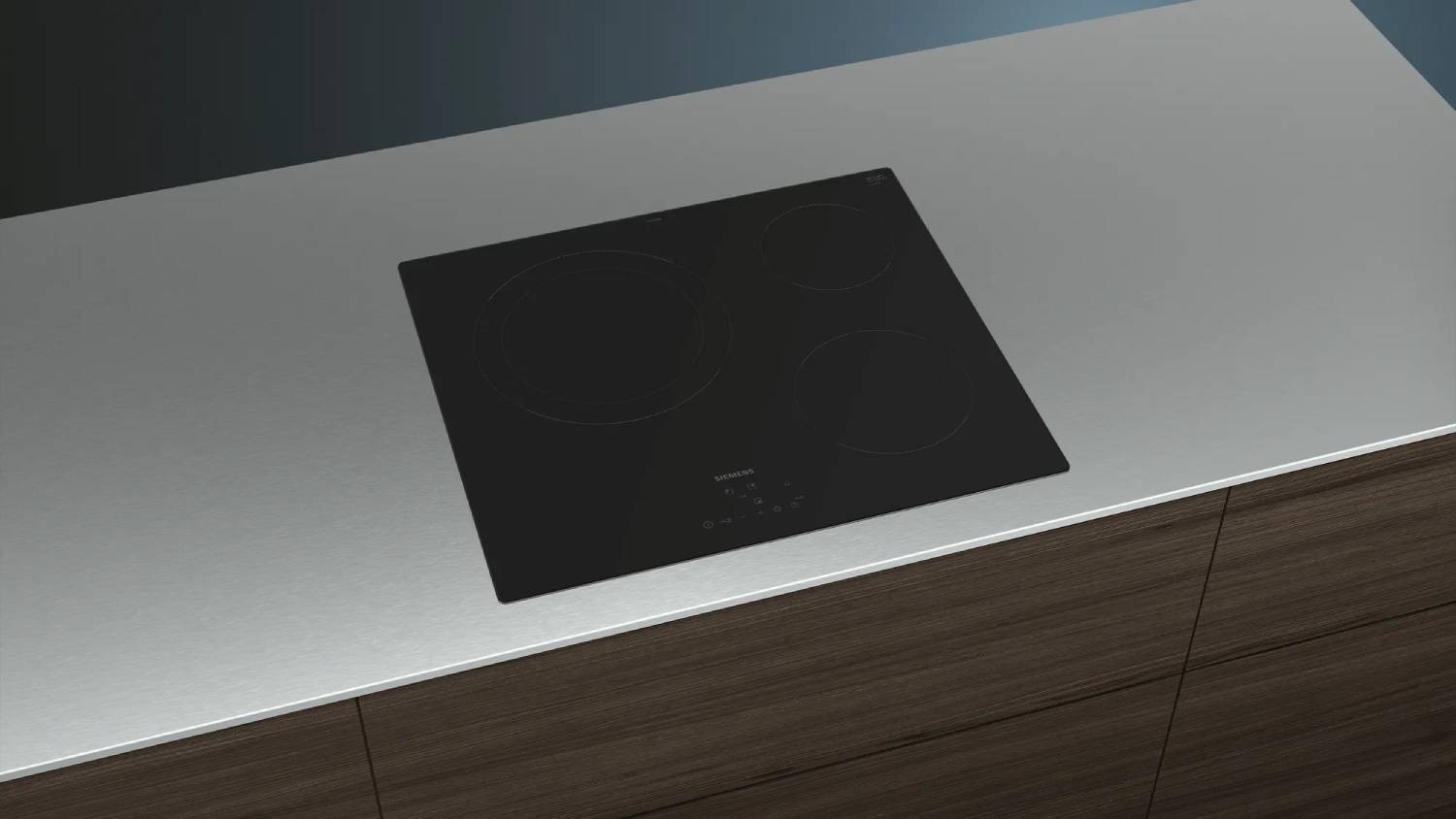 SIEMENS Plaque vitroceramique iQ300 3 foyers dont 1 extensible 60cm Noir