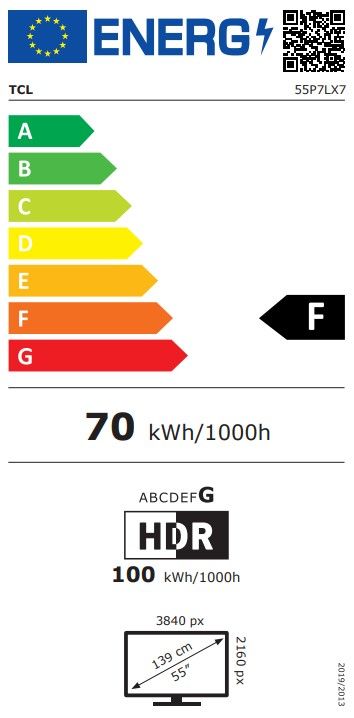 TV QLED 4K 139 cm TCL  - 55P7L