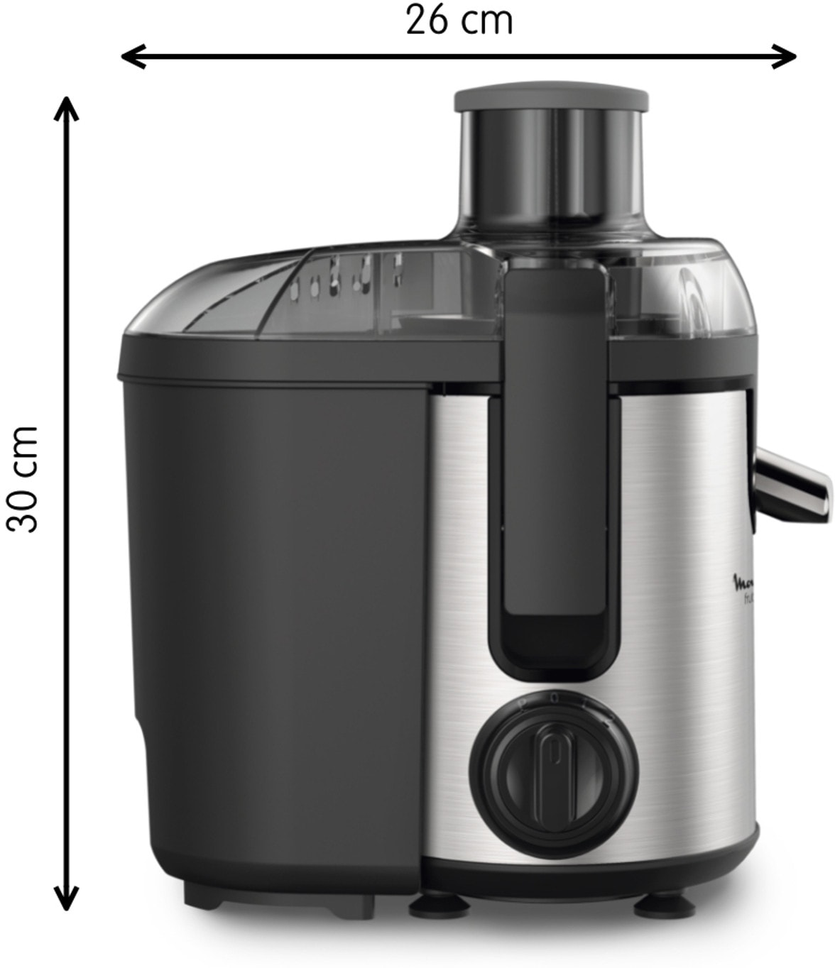 Extracteur de jus MOULINEX Frutelia+ métal, 0,9L, 400w, Inox - JU420D10