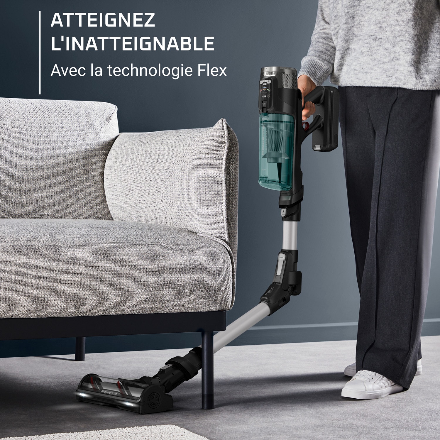Aspirateur balai ROWENTA X-Force Flex 60min Vert - RH9A32WO