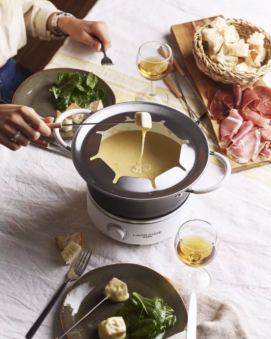 Fondue LAGRANGE 8 personnes 900W 1.2L Charbon - 349401