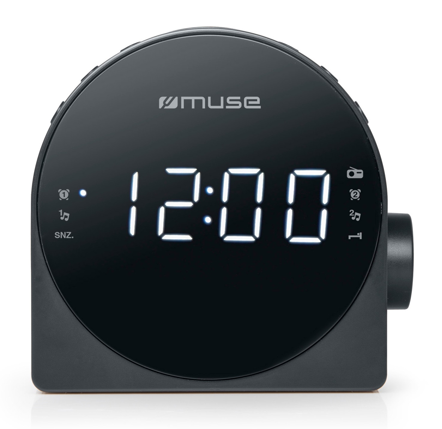 Radio réveil MUSE FM Double alarme Aux Noir M185CR