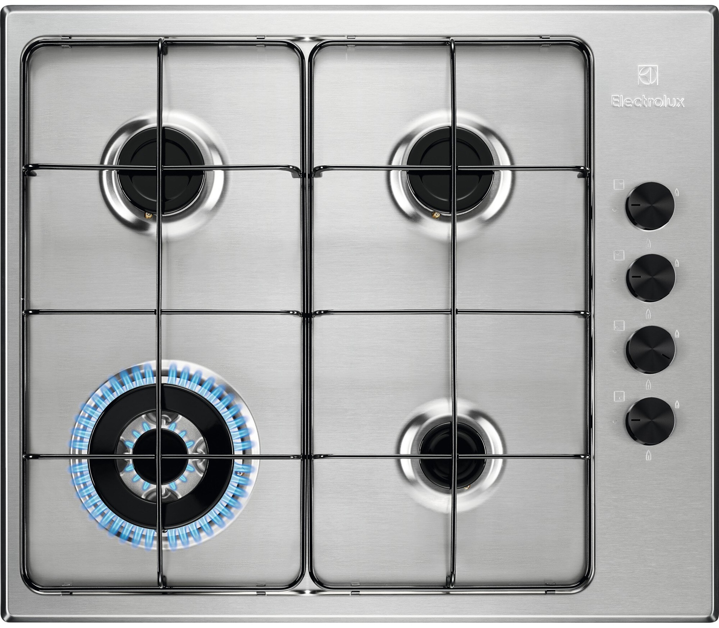 Plaque gaz ELECTROLUX 4 foyers 60 cm Inox EGS6414X