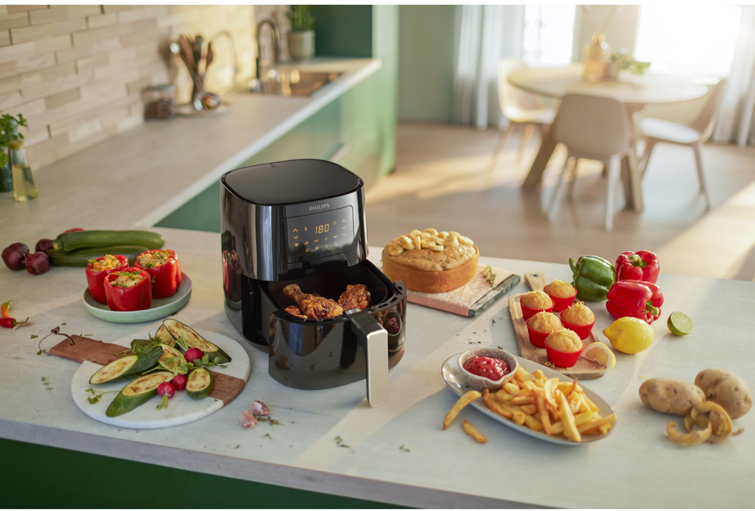Friteuse à air chaud PHILIPS Airfryer Rapid Air Noir - HD9252/70 Friteuse à air chaud PHILIPS Airfryer Rapid Air Noir - HD9252/70