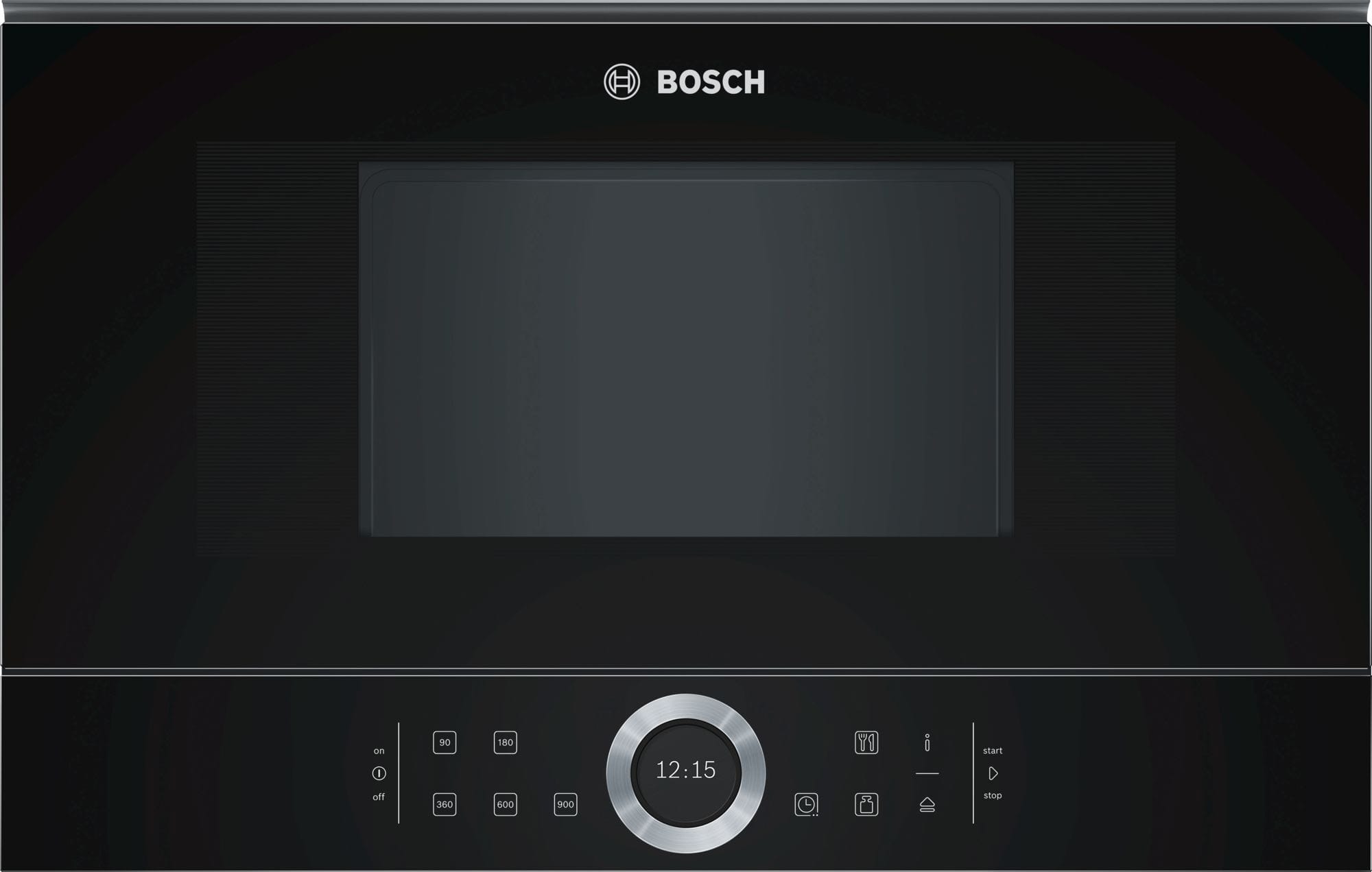 BOSCH Micro ondes Encastrable Serie 8 900W 21L Noir  BFL634GB1