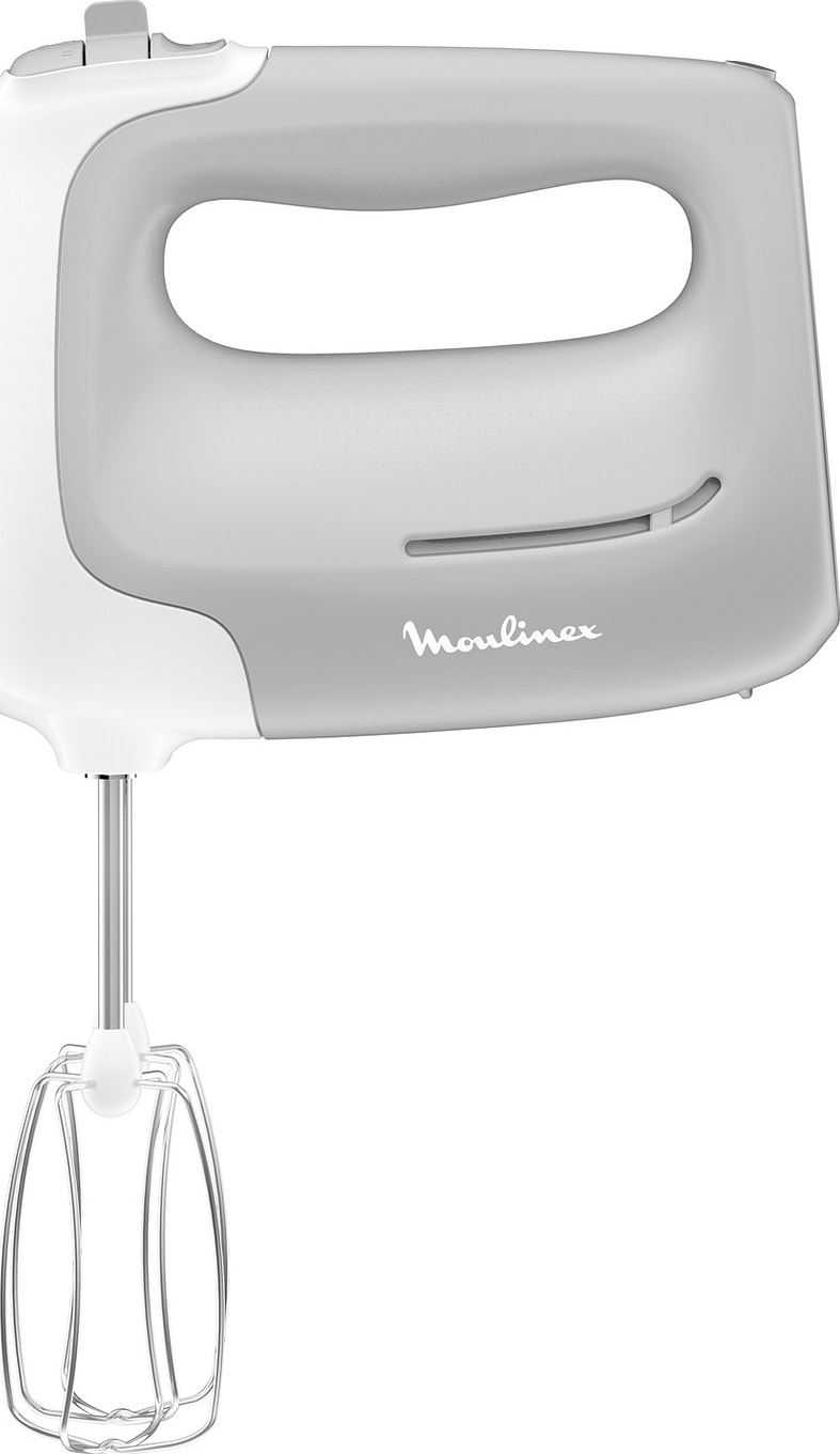 Batteur MOULINEX 2 Fouets 2 Pétrins Inox 450W Poivre HM450B10