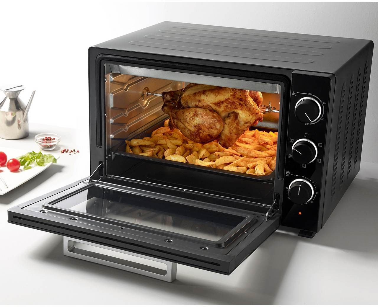 Mini four BRANDT Chaleur tournante 1350W 46L Noir - FC469MUB