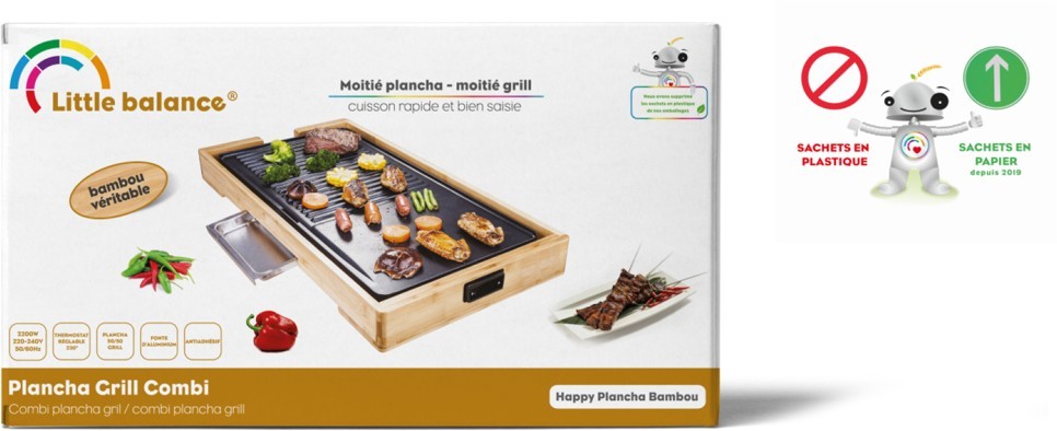Plancha LITTLE BALANCE 50x25cm Fonte Bambou - 8280