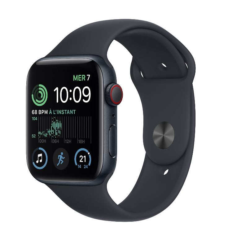 Montre connectée APPLE Watch SE GPS + Cellular 44mm Midnight - WATCHSE-MNPY3NF-2022
