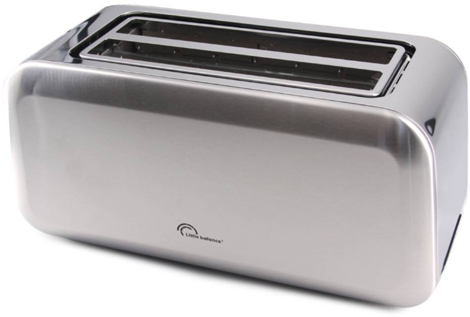 LITTLE BALANCE Grille pain Dual Inox 4 Toasts - 8697