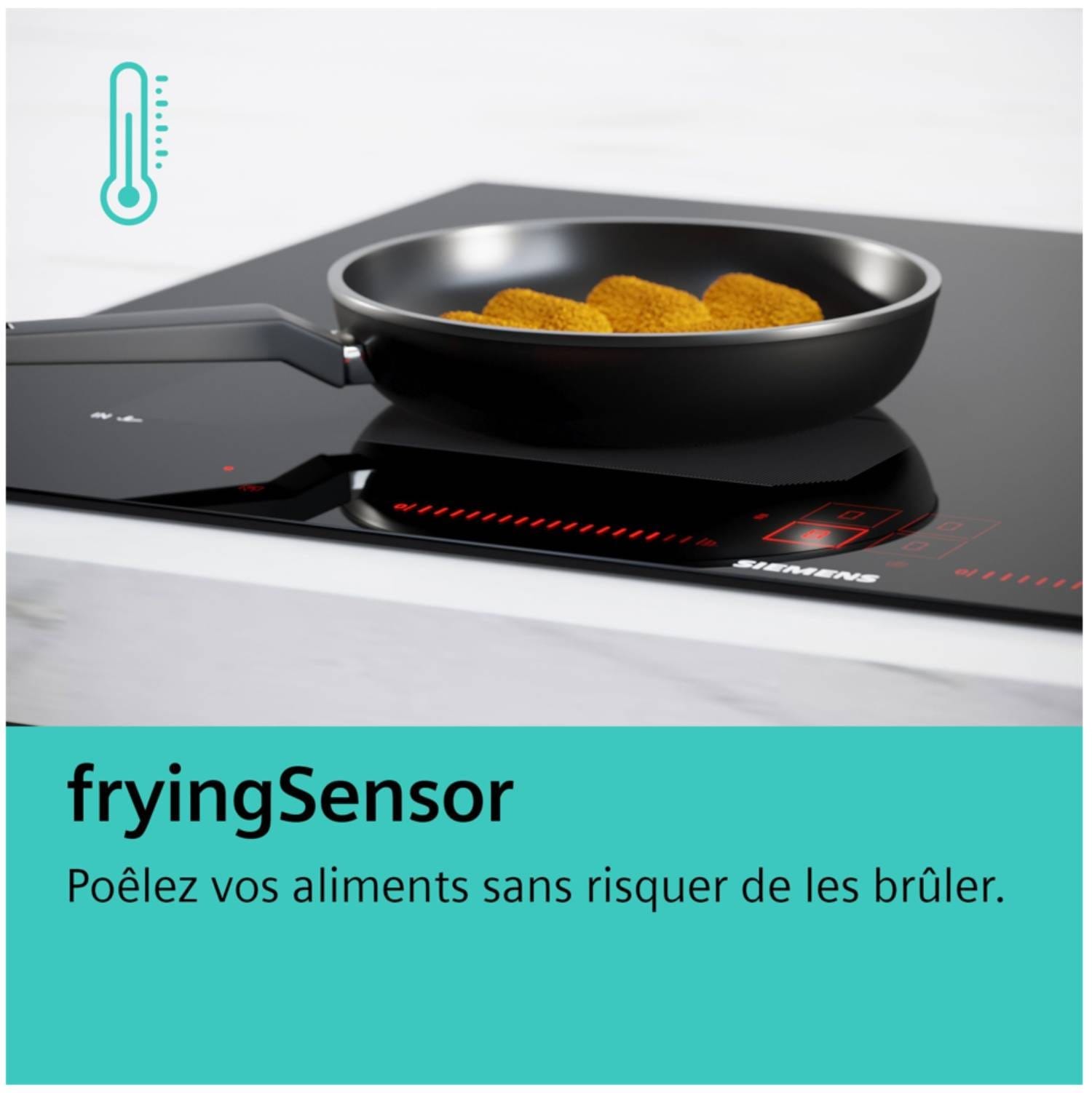 SIEMENS Plaque induction iQ700 5 Foyers 80cm Inox