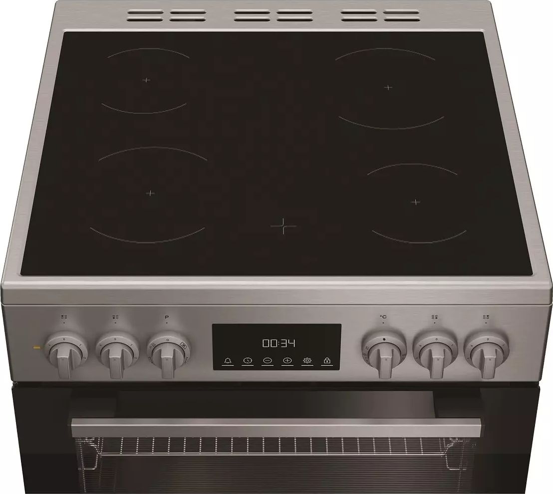 Cuisiniere vitroceramique INDESIT Vitro 4 Foyers 60 cm Inox - I6V5LCX