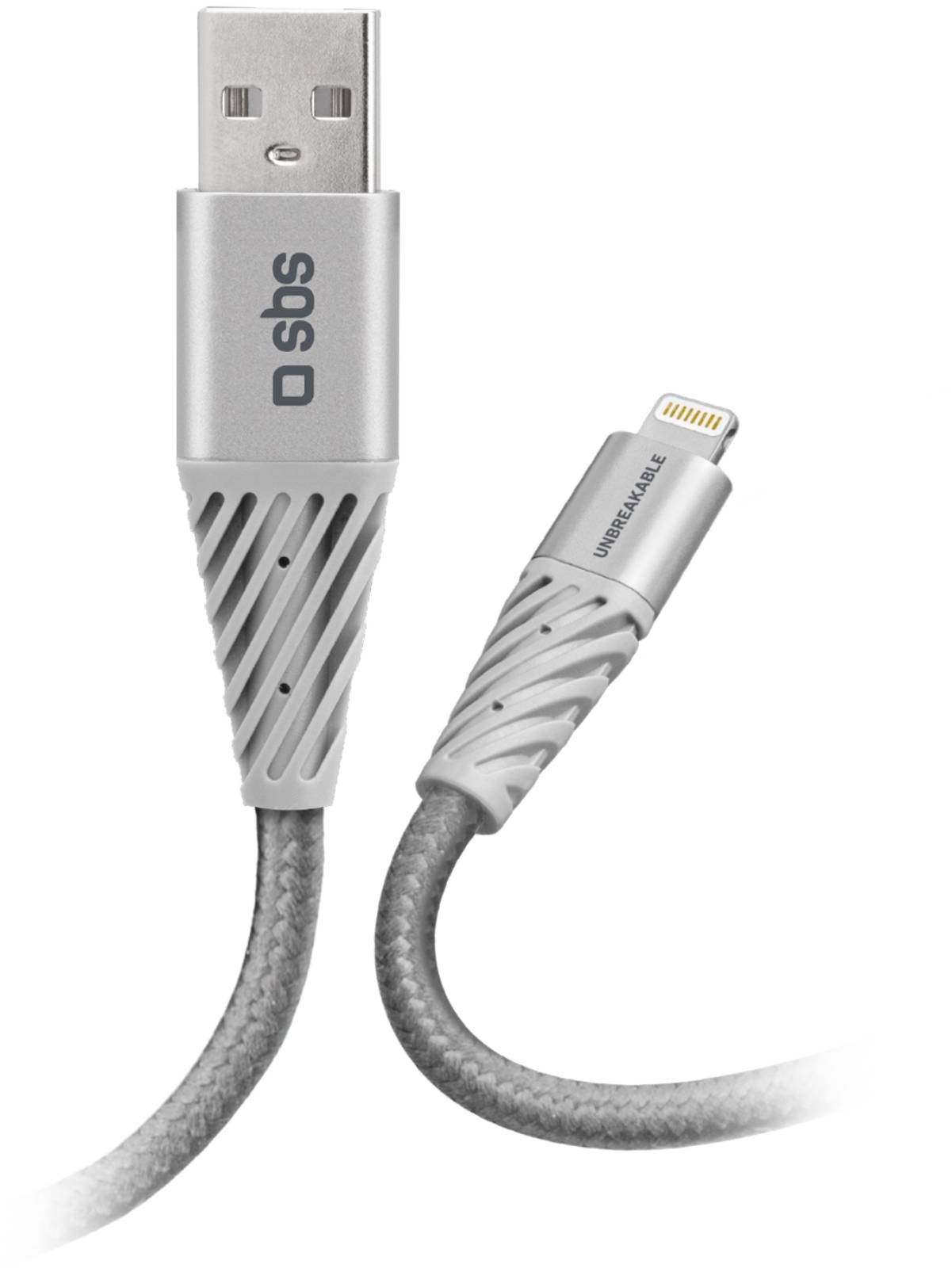 SBS Câble USB - Lightning ultrarésistant en fibre d'aramide  - CABLELIGHTNING-USB