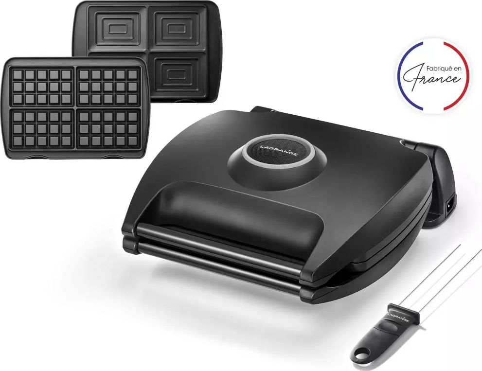 Gaufrier LAGRANGE Plaques interchangeables 1700W Noir 89006