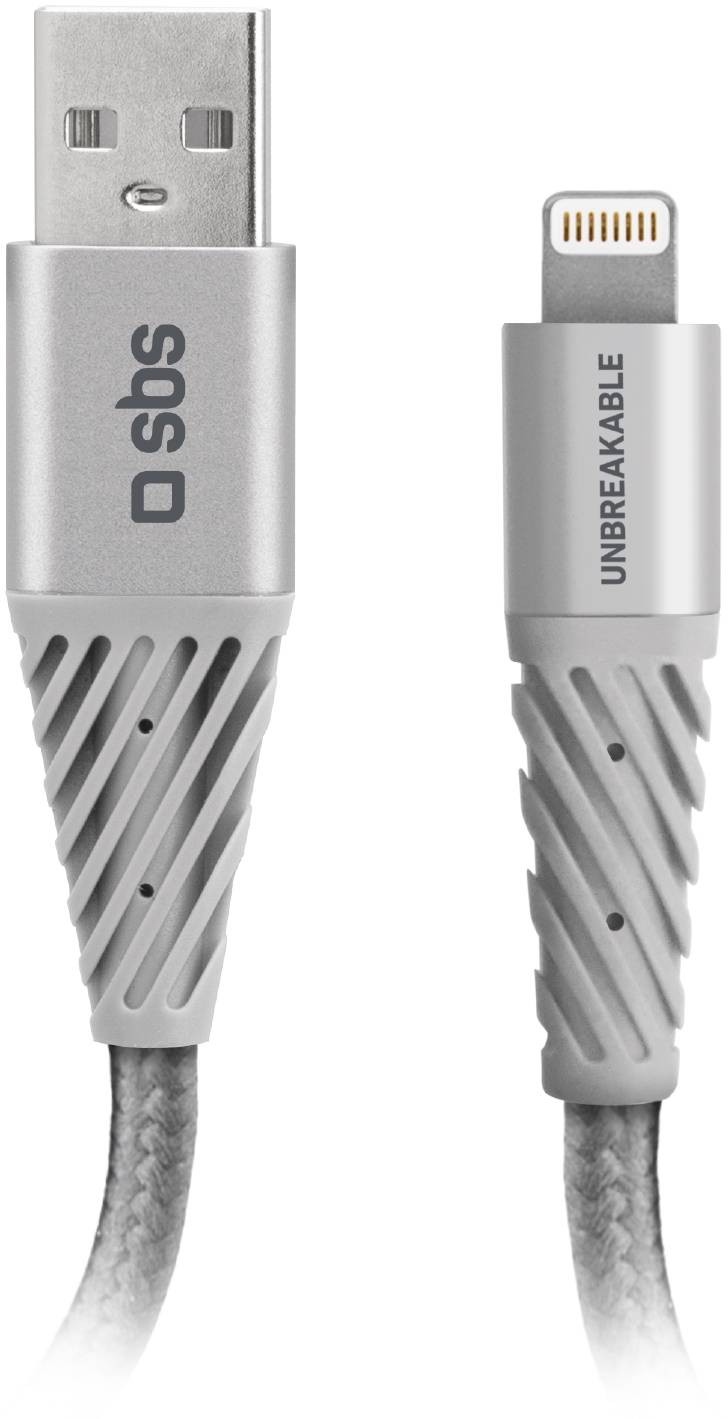 SBS Câble USB - Lightning ultrarésistant en fibre d'aramide   CABLELIGHTNING-USB
