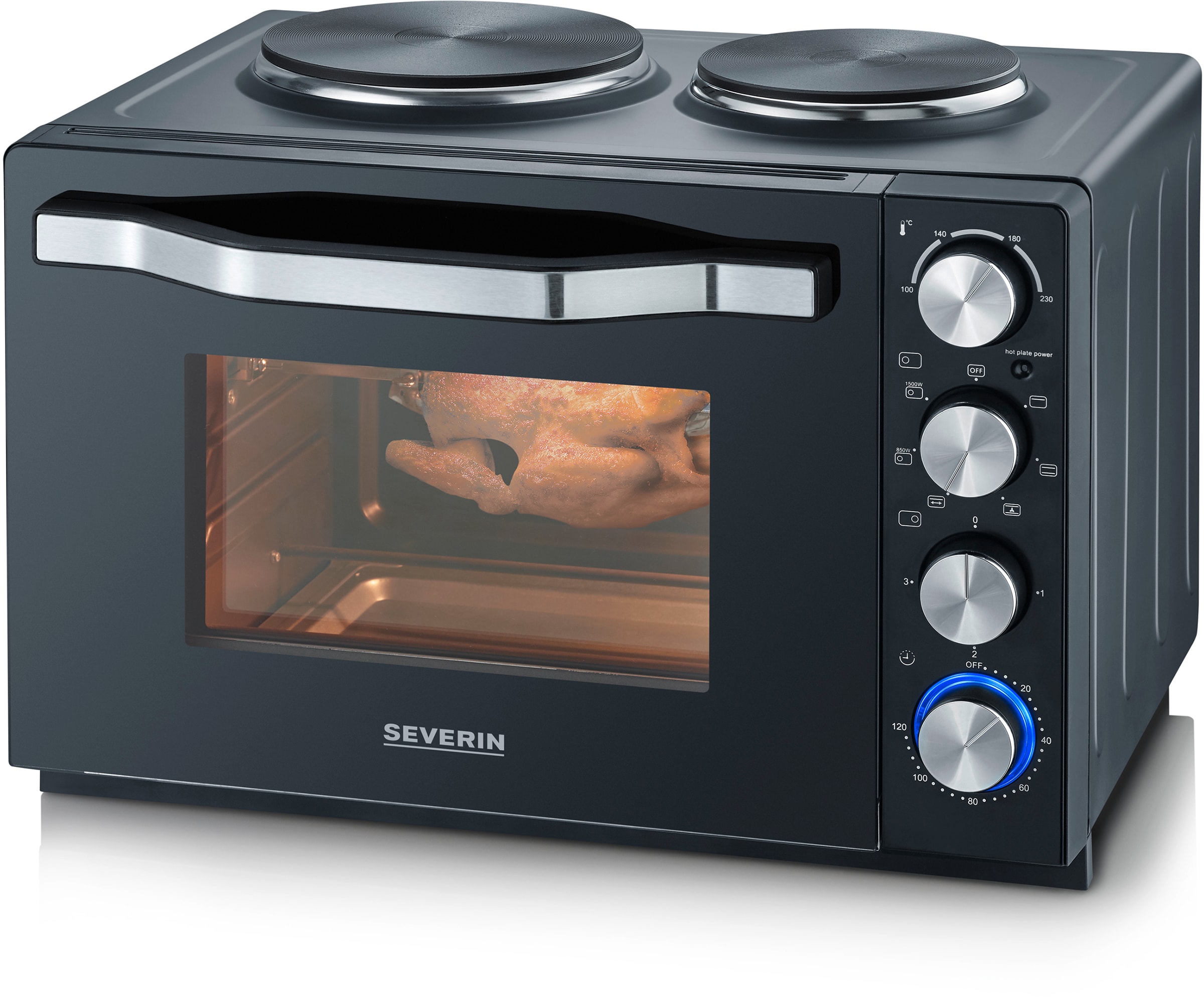 Mini four SEVERIN 30L Chaleur tournante Noir TO2074
