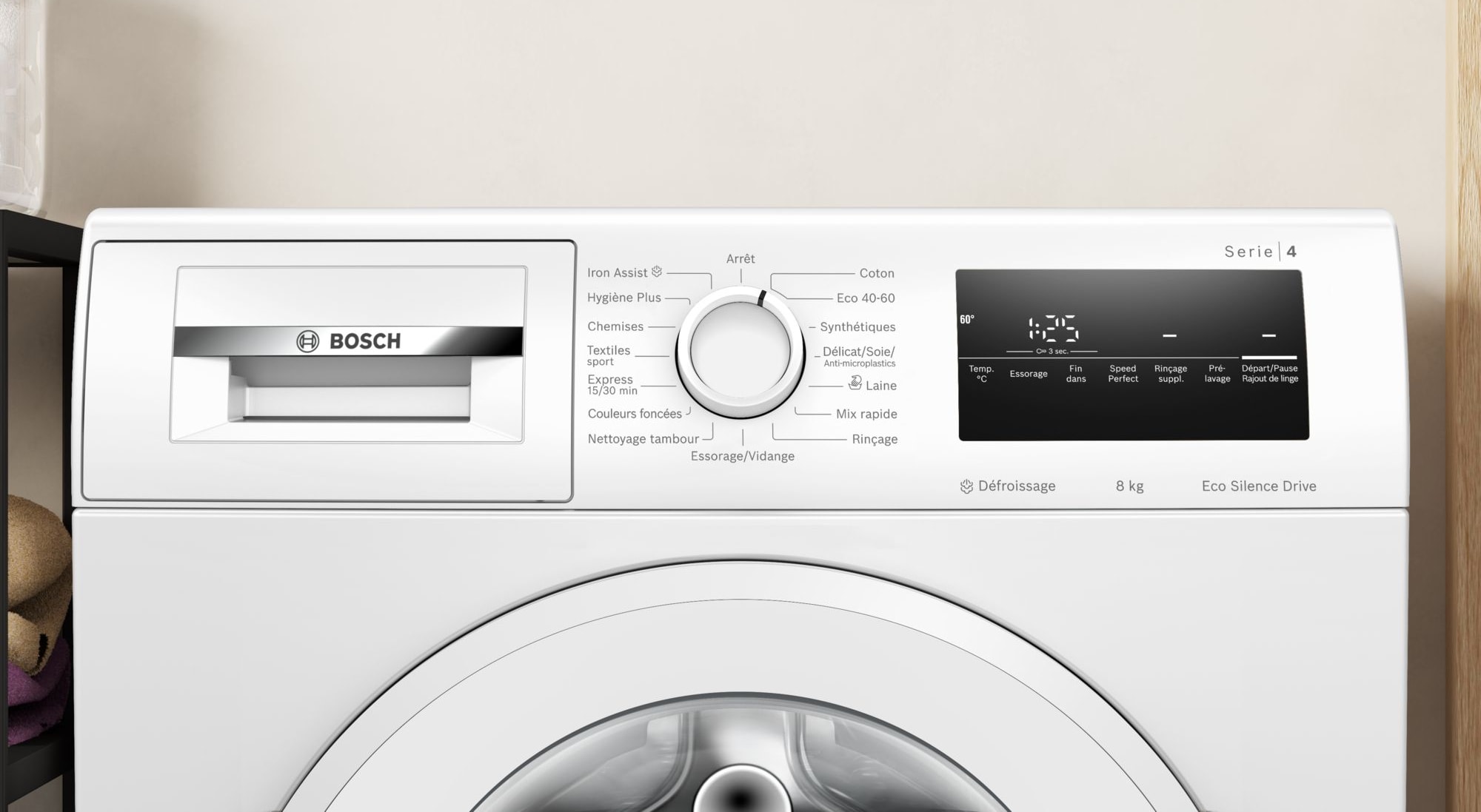 Lave linge Frontal BOSCH 8kg 1400trs/min Blanc - WAN2827UFR