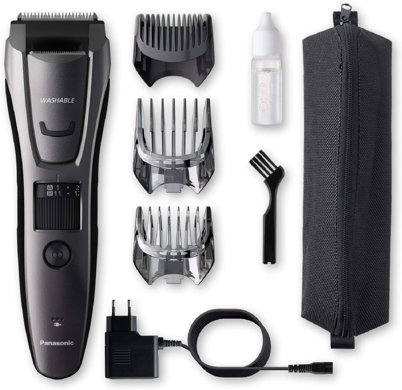 Tondeuse multifonction PANASONIC 3 en 1 : barbe, cheveux et corps Noire - ERGB80H503