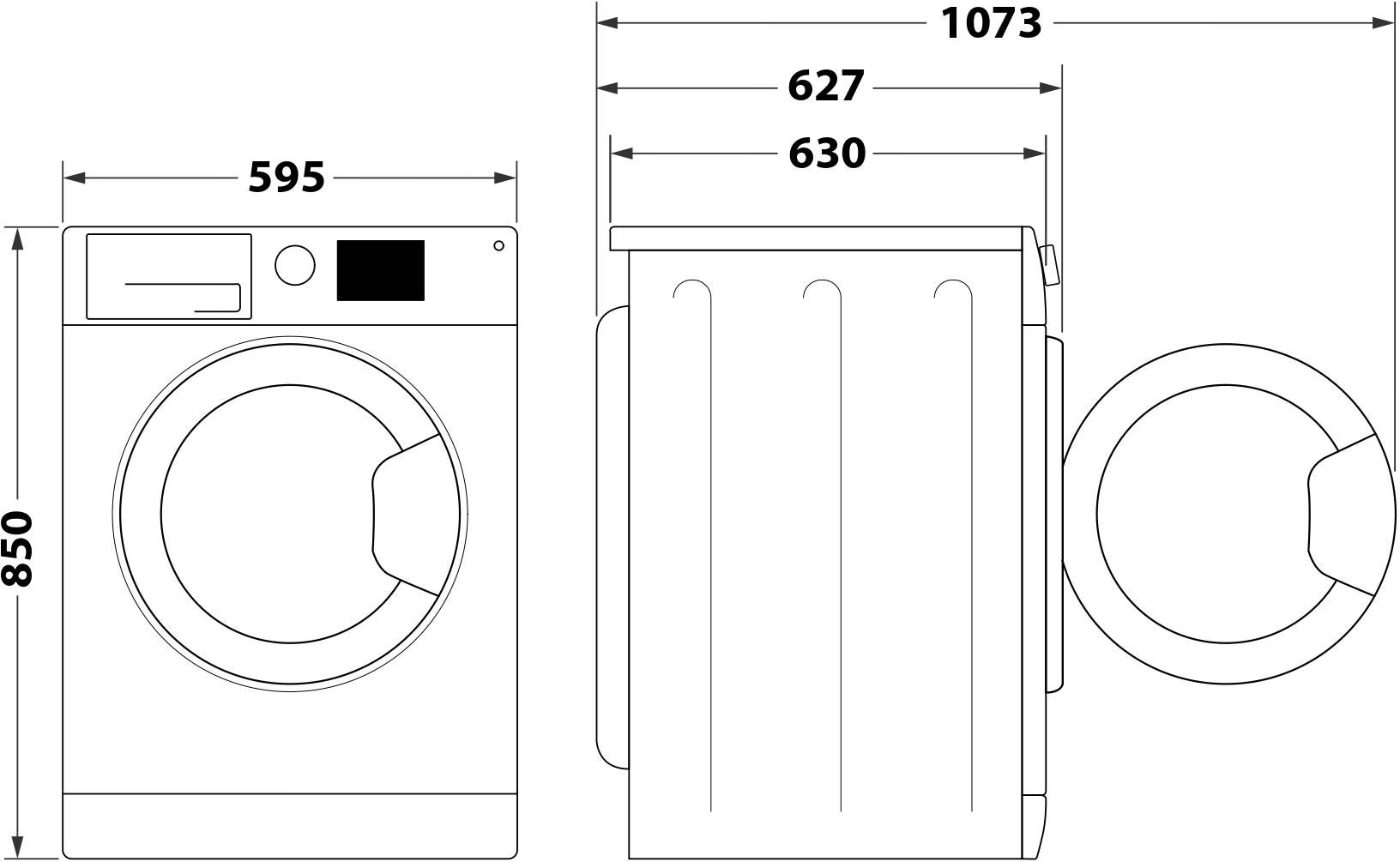 Lave linge Frontal WHIRLPOOL , 1200 trs/mn, 8Kg, Blanc - FFBU8258VFR
