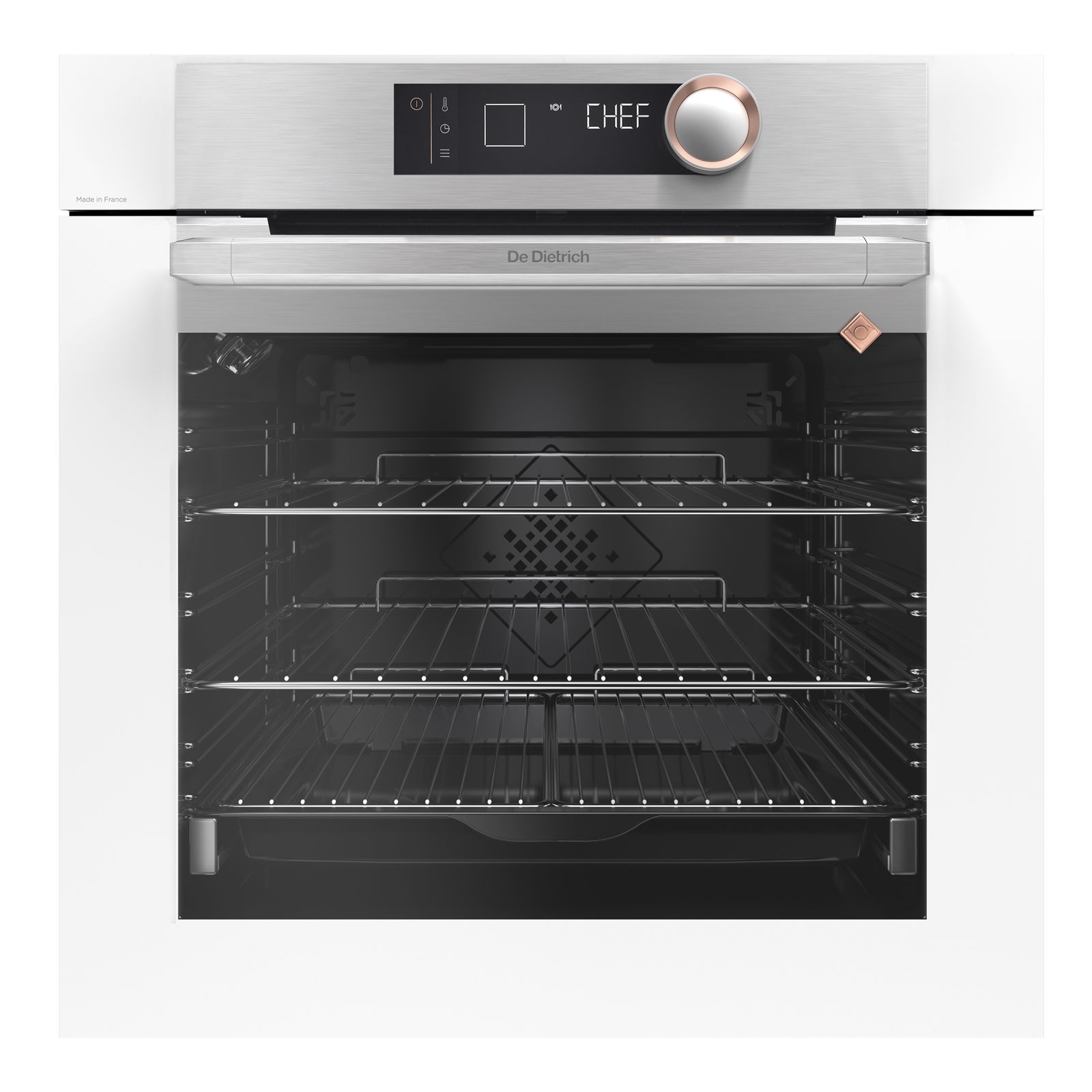 DE DIETRICH Four encastrable pyrolyse Basse temperature Mode Chef 73L Blanc DOP8360W DE DIETRICH Four encastrable pyrolyse Basse temperature Mode Chef 73L Blanc DOP8360W