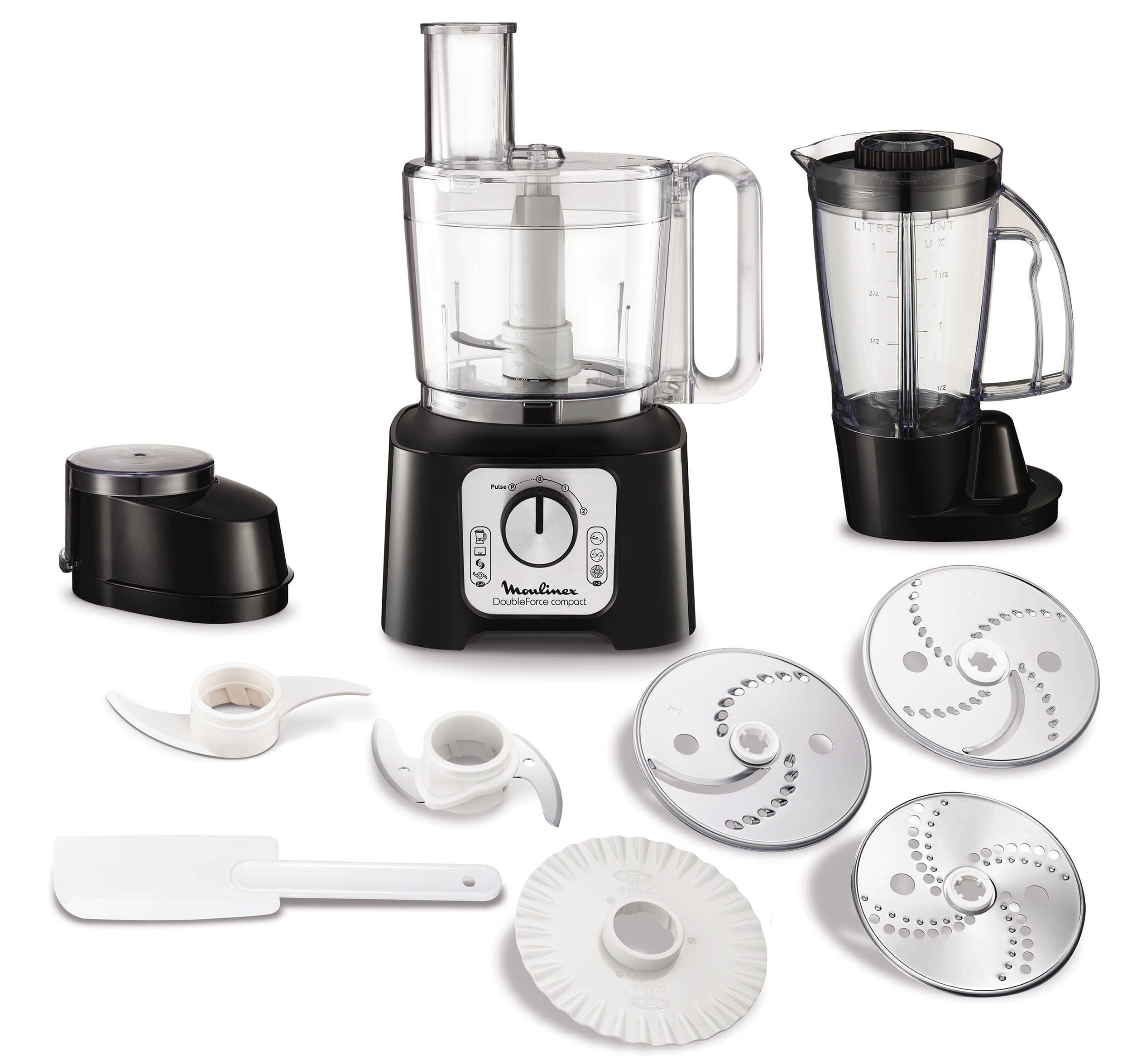 Robot culinaire MOULINEX Double Force Compact Noir FP546811