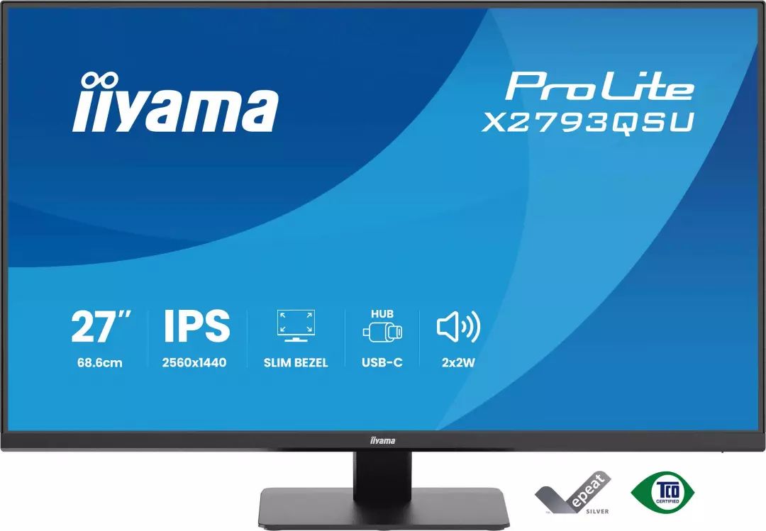 Ecran 27 pouces QHD IIYAMA IPS hub USB Noir X2793QSU-B1