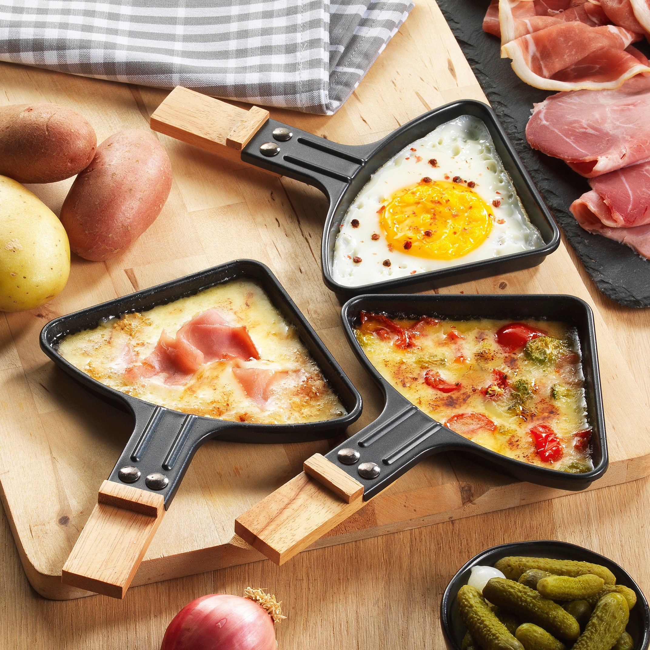 Raclette Multifonction KITCHEN CHEF  - KCWOOD8SUPER
