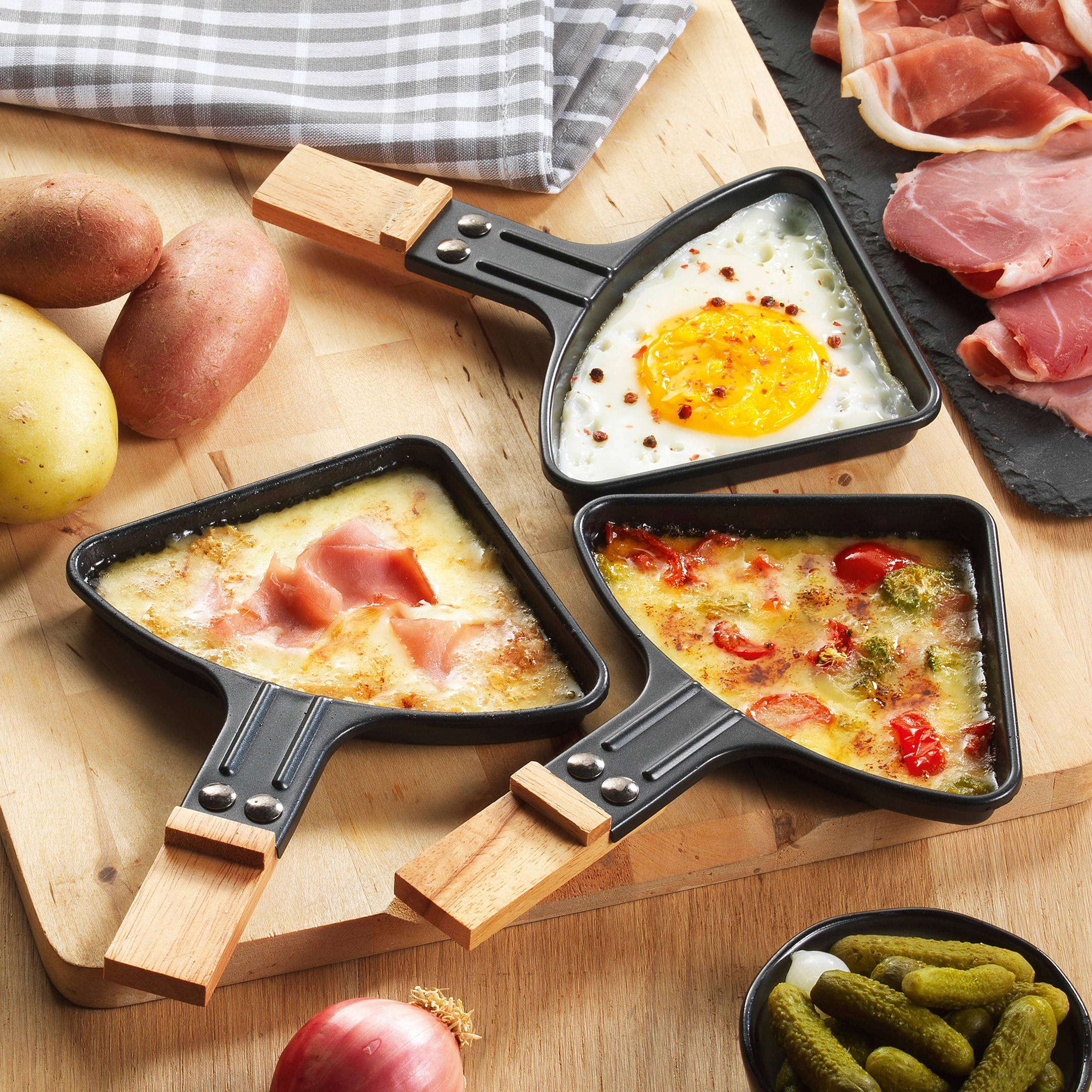 KITCHEN CHEF Raclette Multifonction  - KCWOOD8SUPER