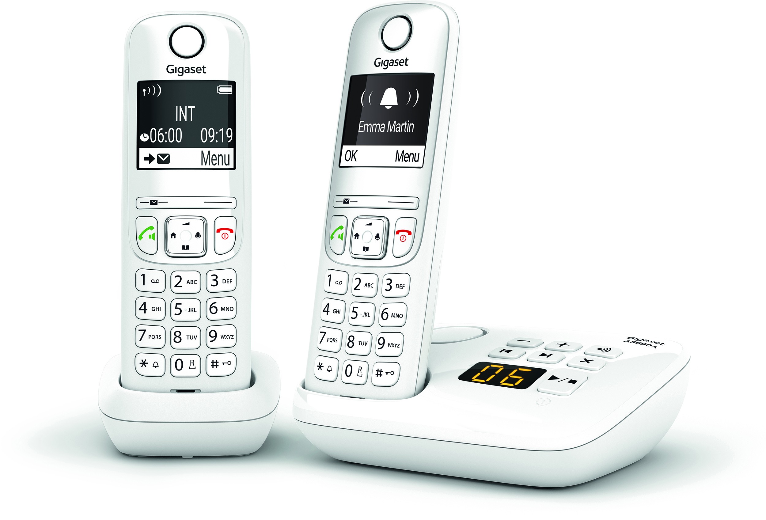 Téléphone sans fil GIGASET AS690 A Duo Blanc GIGAAS690ADUOBLANC