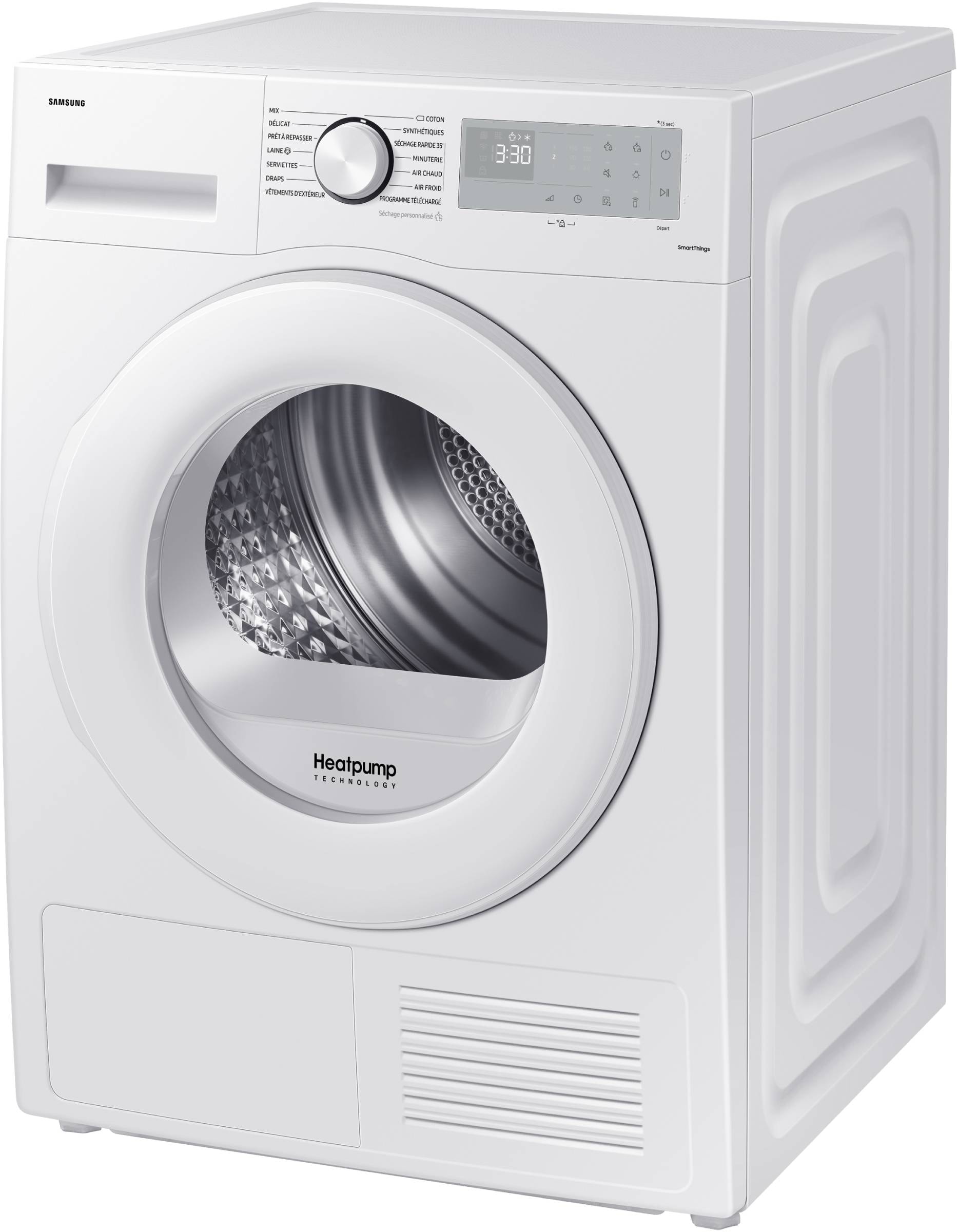 Sèche-linge pompe à chaleur SAMSUNG Quick Dry SmartThings 8kg - DV80CGC0B0TH