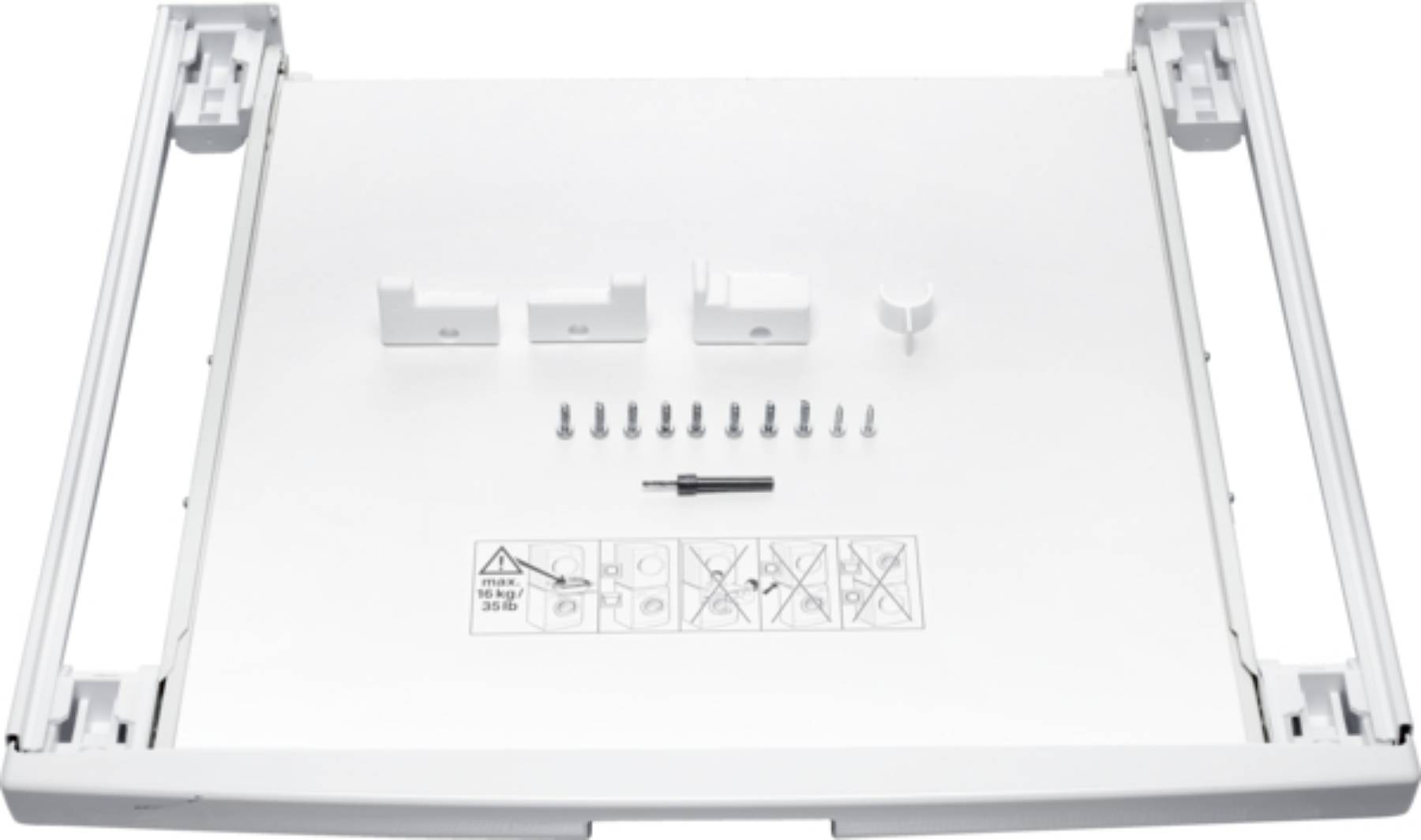 Kit de superposition BOSCH Tablette intégrée Blanc WTZ11400