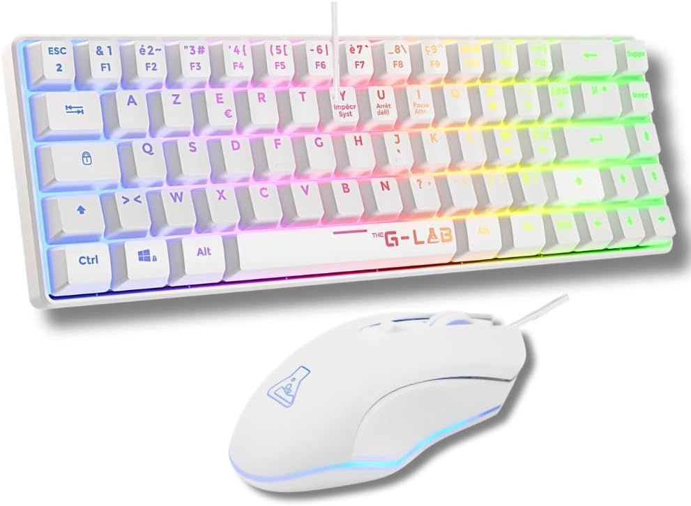 Clavier gamer THE G-LAB Membrane Filaire Rétroéclairage COMBO-HYDRO-GW