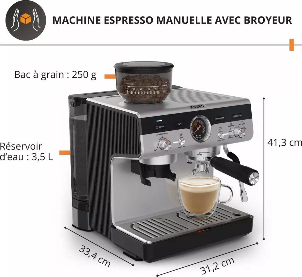 Expresso KRUPS Buse vapeur Aluminum - XP801T10