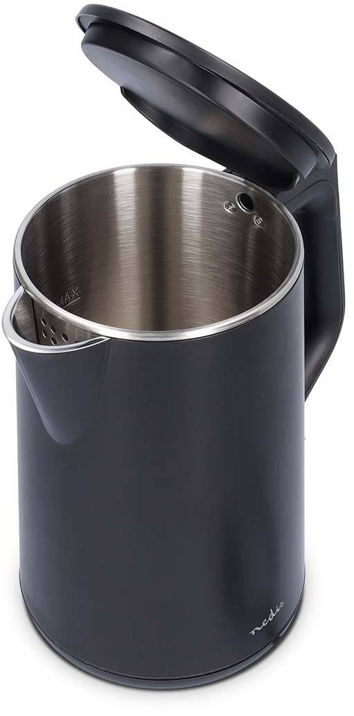 Bouilloire NEDIS , 1,5L, 2200w, Noir - KAWK361EBK