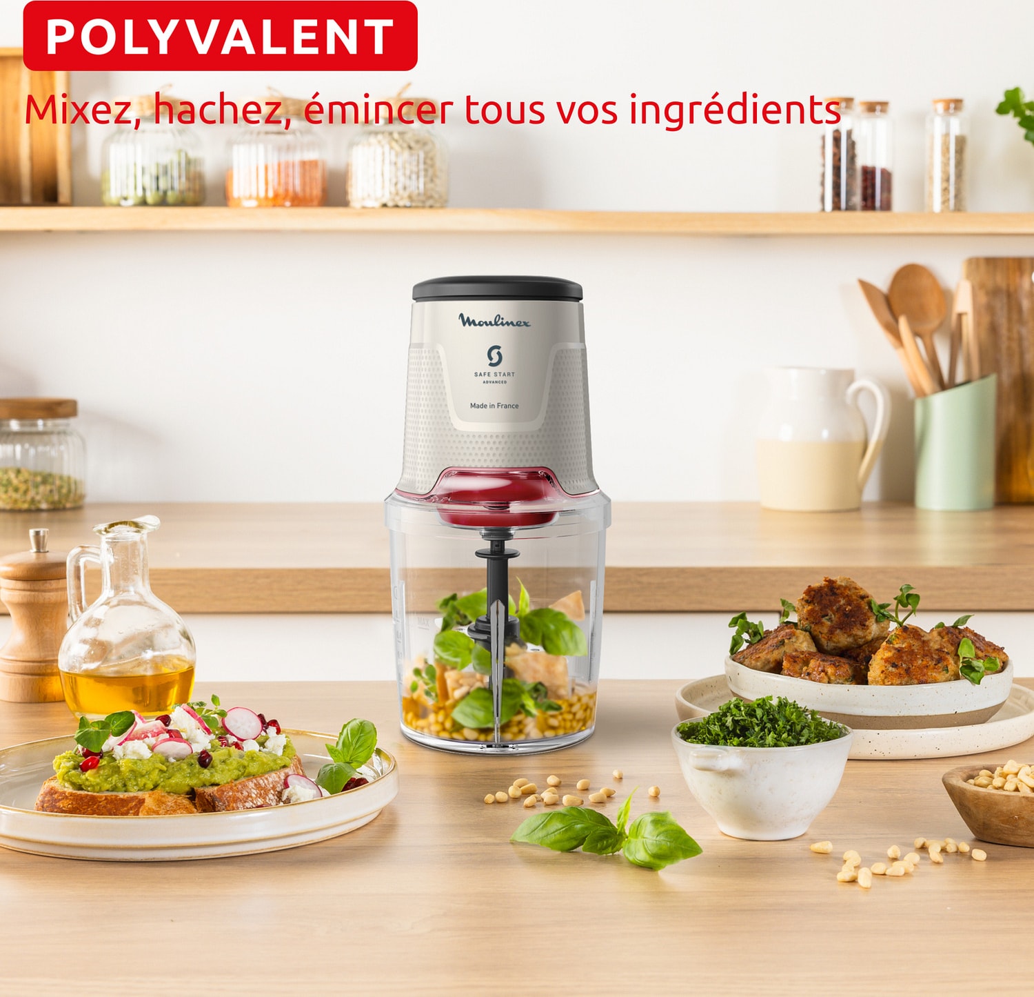 Hachoir MOULINEX Bol 0.5L 600W Ecru - AT740BF1