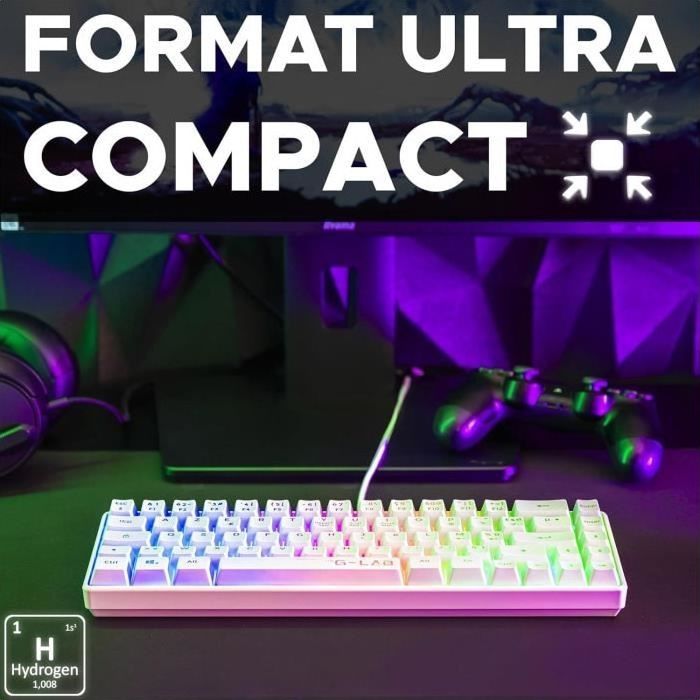 Clavier gamer THE G-LAB RGB - KEYZ-CAESIUMT-W